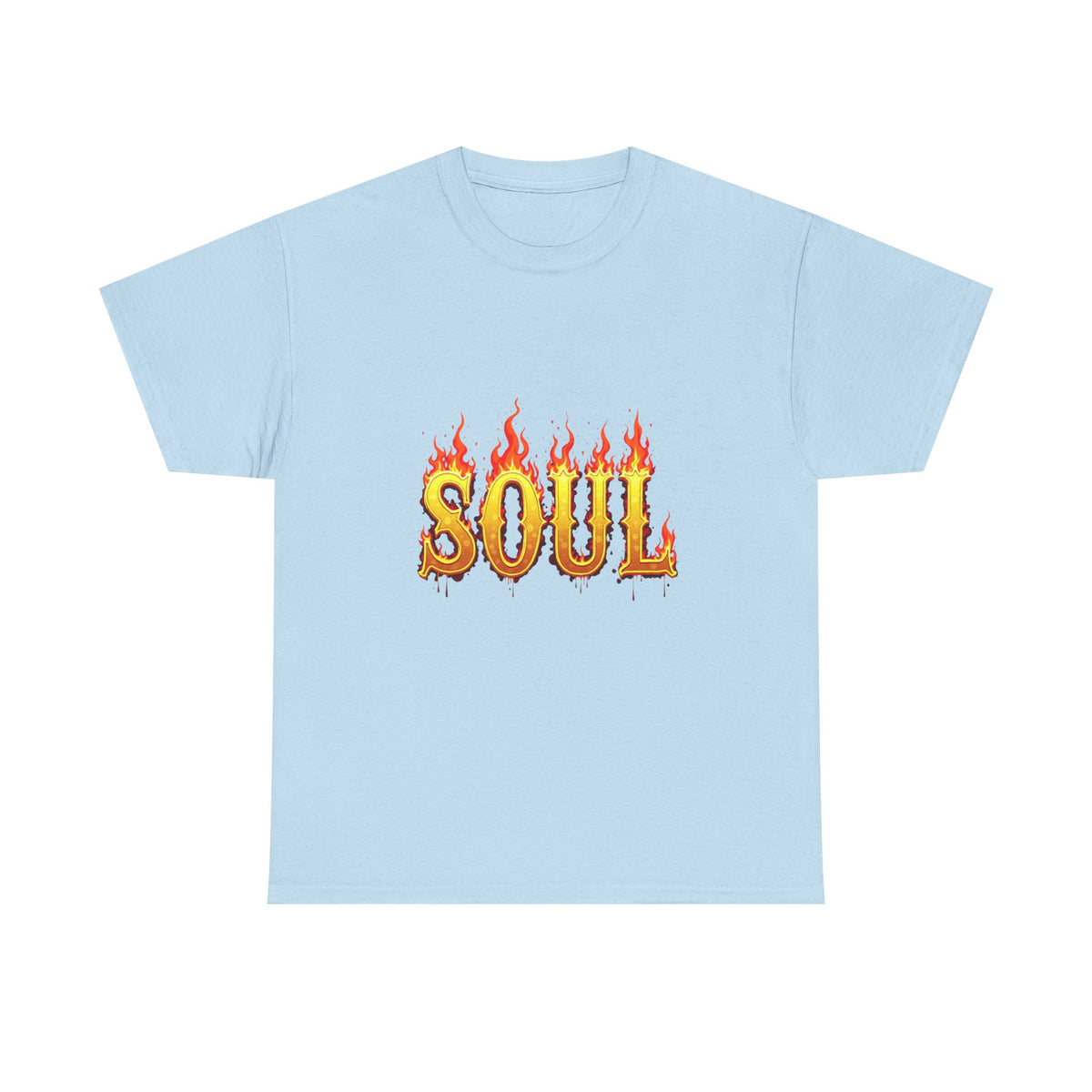 Soul Fire Unisex Heavy Cotton Tee, Graphic Tee, Casual Wear, Streetwear, Gift for Friends, Music Lovers, Summer Style