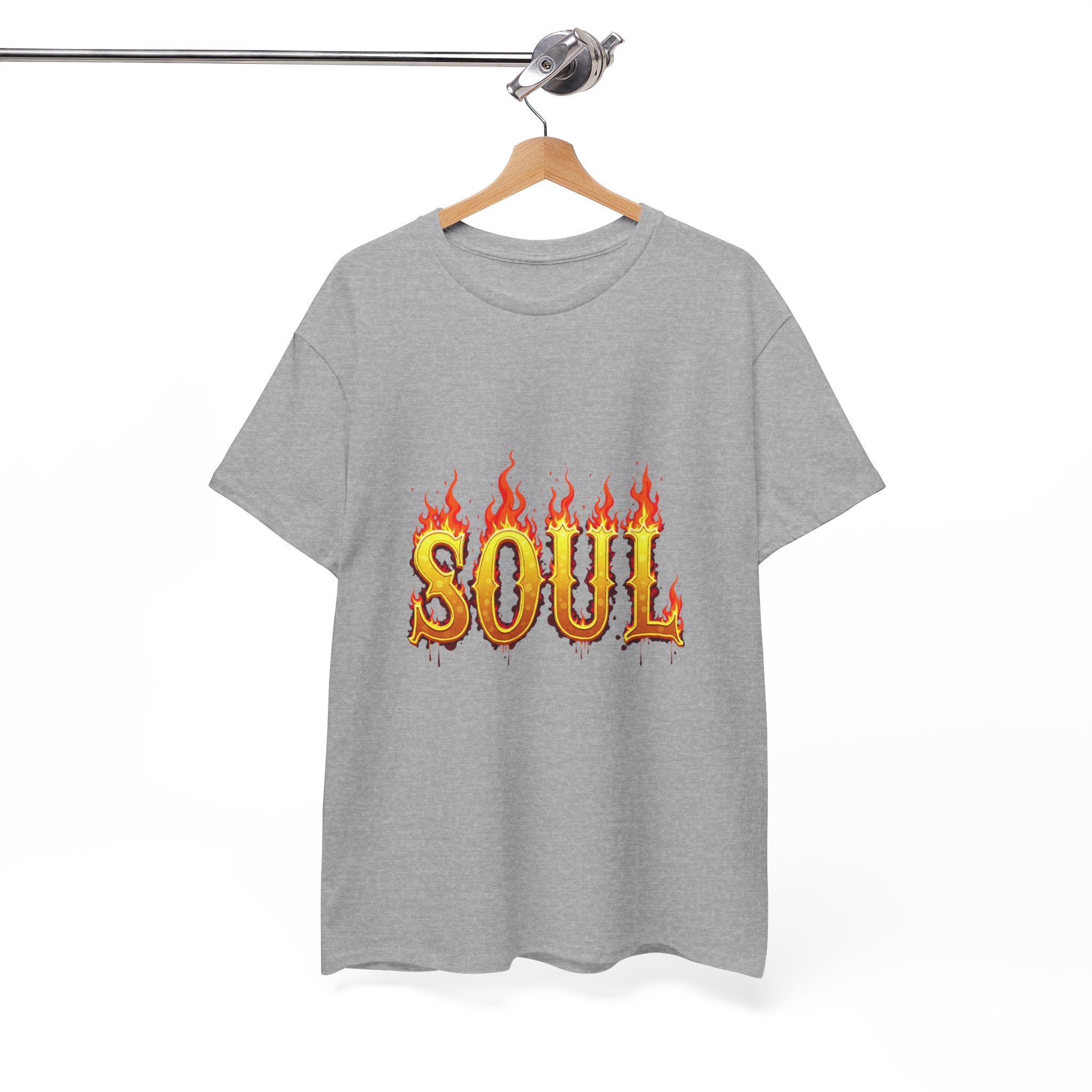 Soul Fire Unisex Heavy Cotton Tee, Graphic Tee, Casual Wear, Streetwear, Gift for Friends, Music Lovers, Summer Style