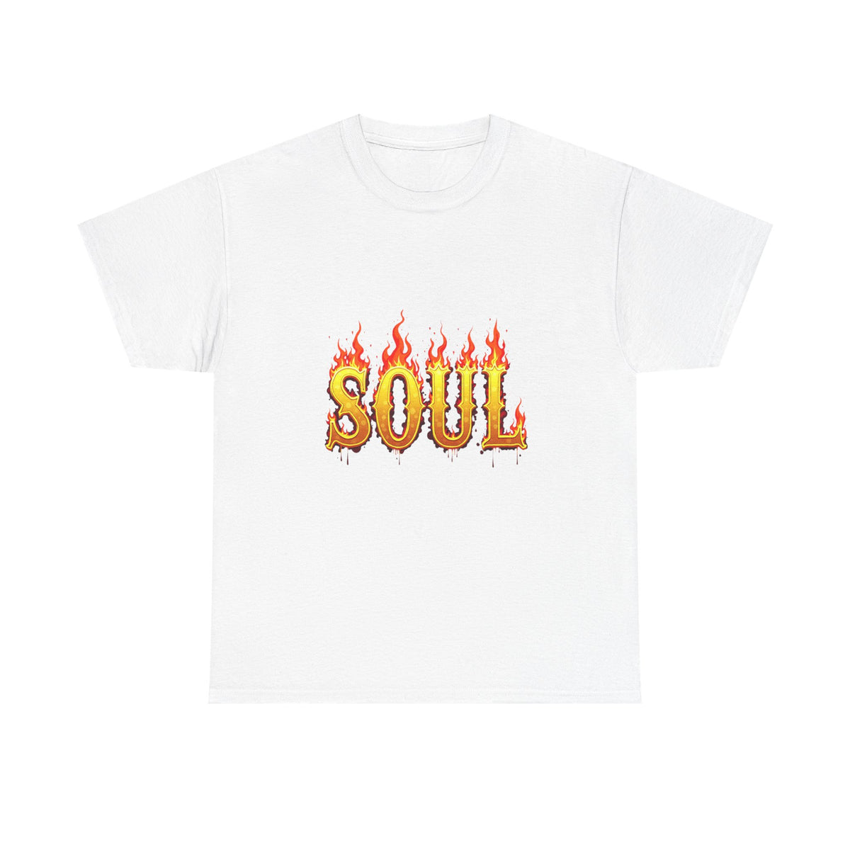Soul Fire Unisex Heavy Cotton Tee, Graphic Tee, Casual Wear, Streetwear, Gift for Friends, Music Lovers, Summer Style