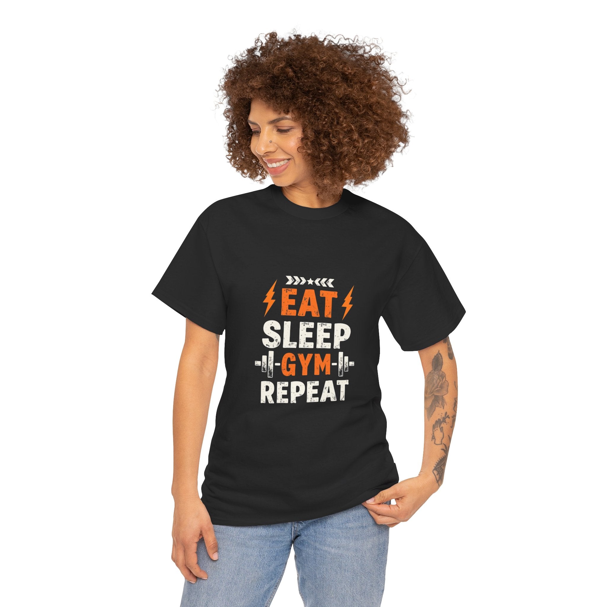 Fitness Motivation Unisex Heavy Cotton Tee, Workout Shirt, Gym Wear, Gift for Fitness Enthusiasts, Motivational Apparel