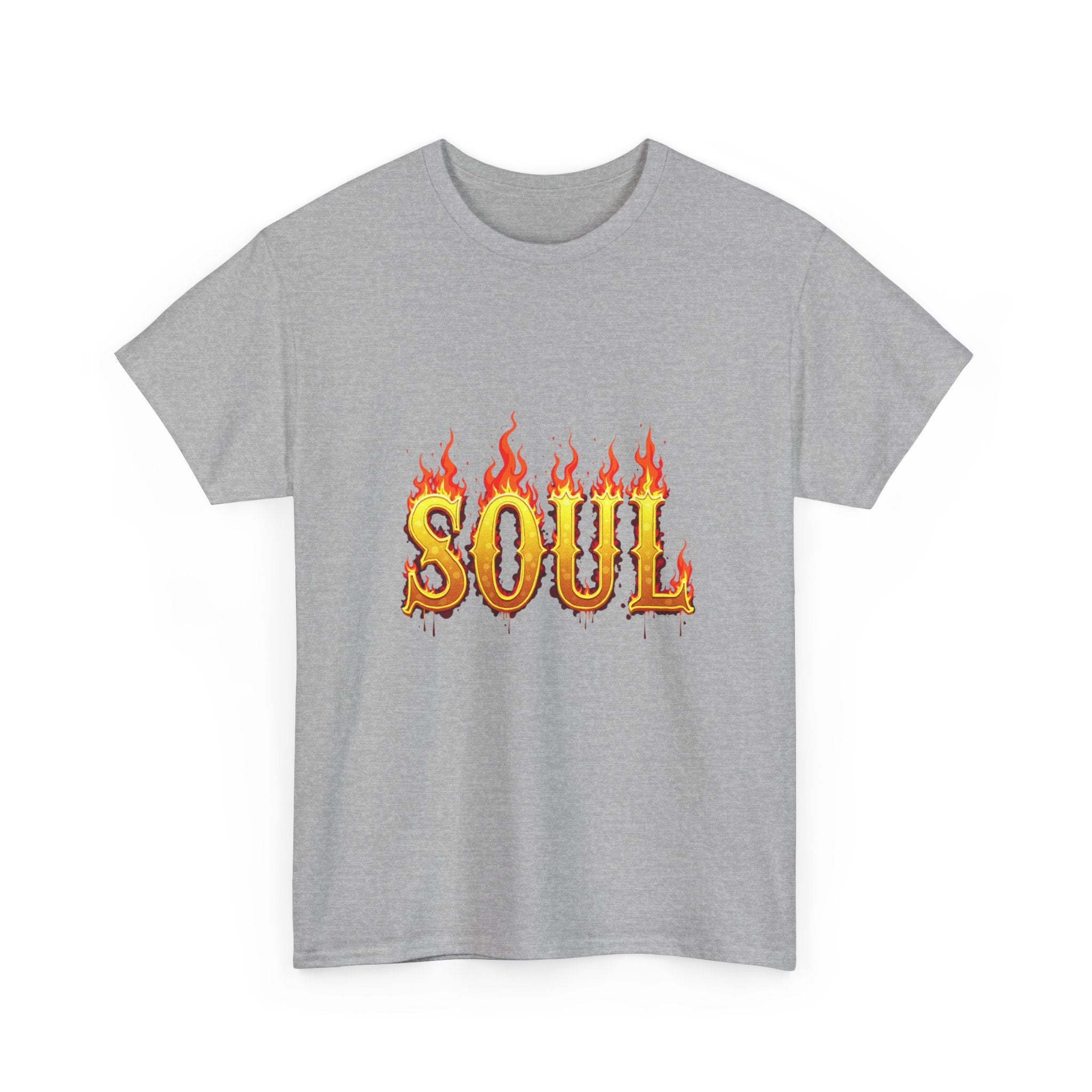 Soul Fire Unisex Heavy Cotton Tee, Graphic Tee, Casual Wear, Streetwear, Gift for Friends, Music Lovers, Summer Style