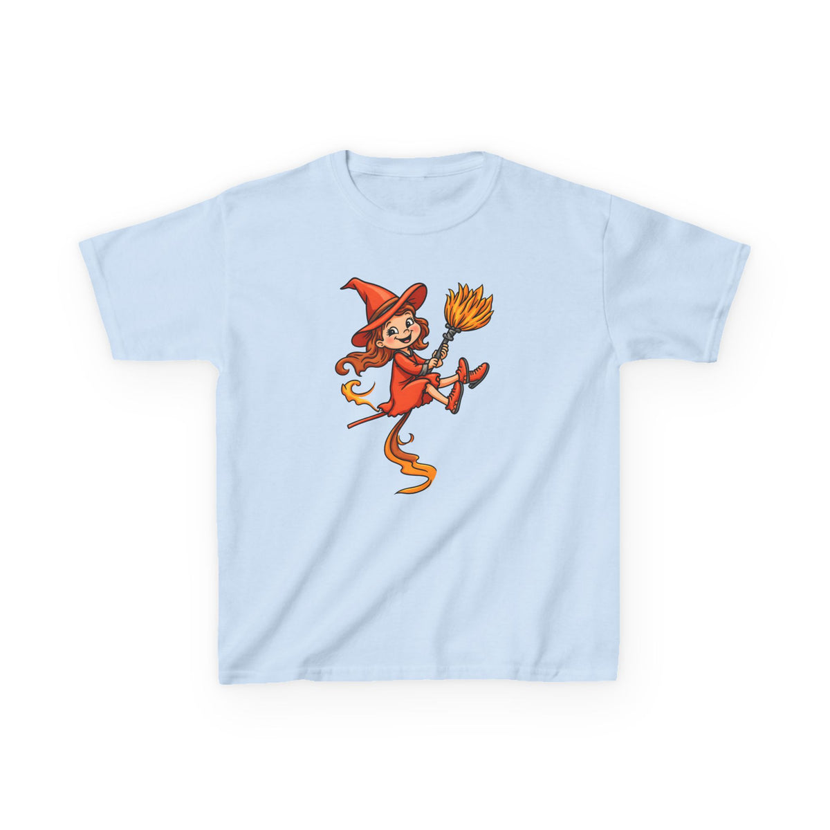 Cute Witch Kids Tee, Halloween T-Shirt for Kids, Fun Witch Design, Creative Gift for Children, Spooky Season Apparel