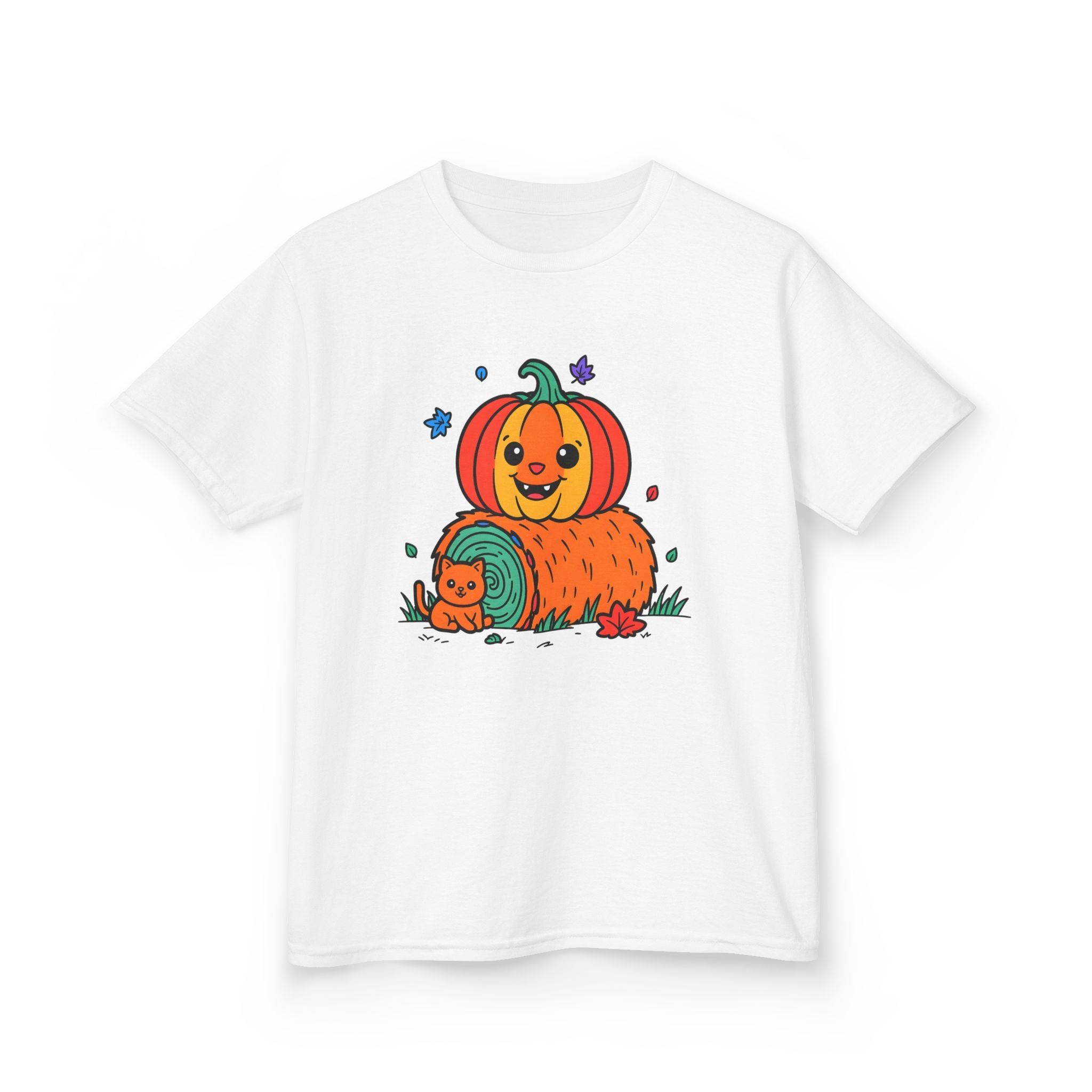 Halloween Kids T-Shirt, Cute Pumpkin Design, Halloween Costume