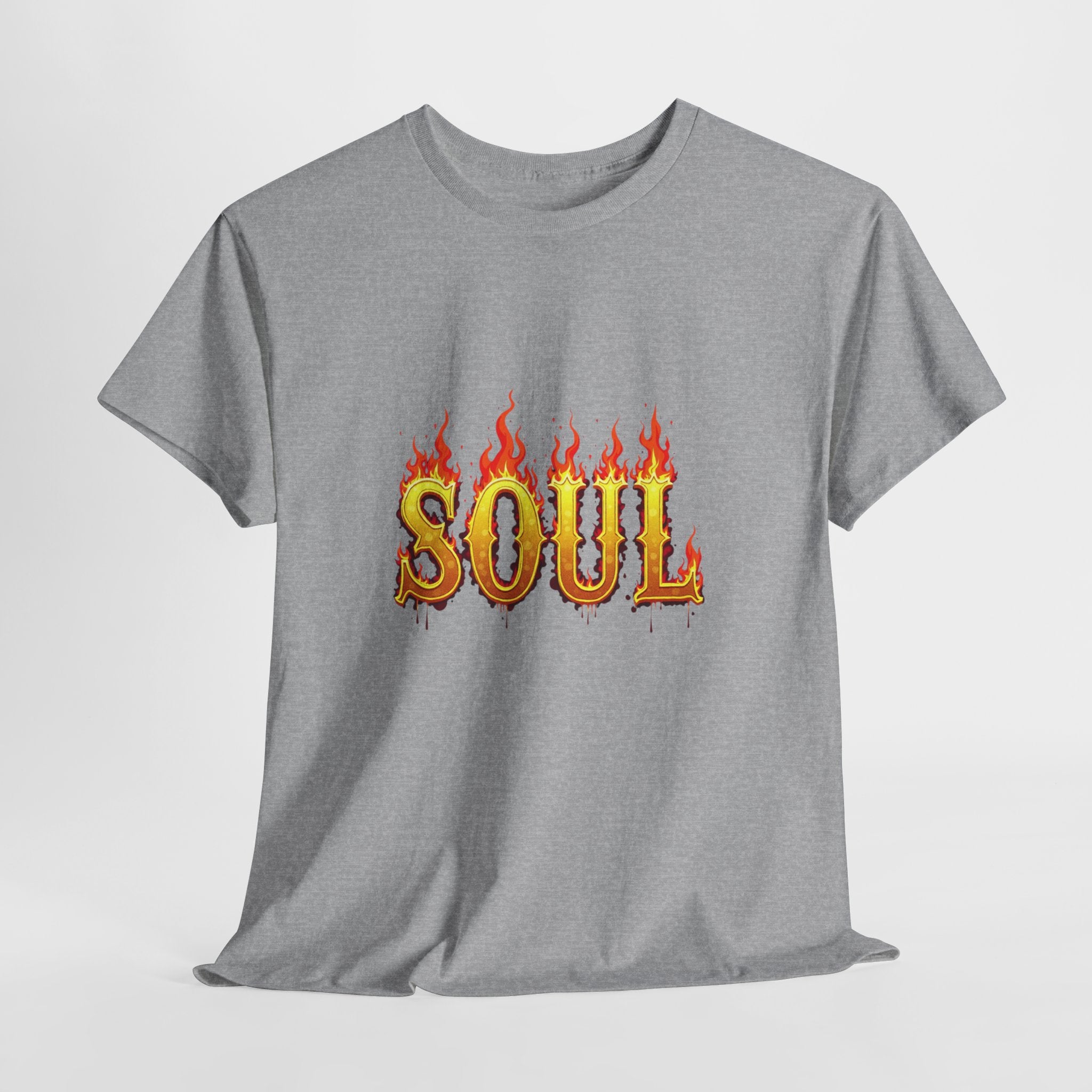Soul Fire Unisex Heavy Cotton Tee, Graphic Tee, Casual Wear, Streetwear, Gift for Friends, Music Lovers, Summer Style