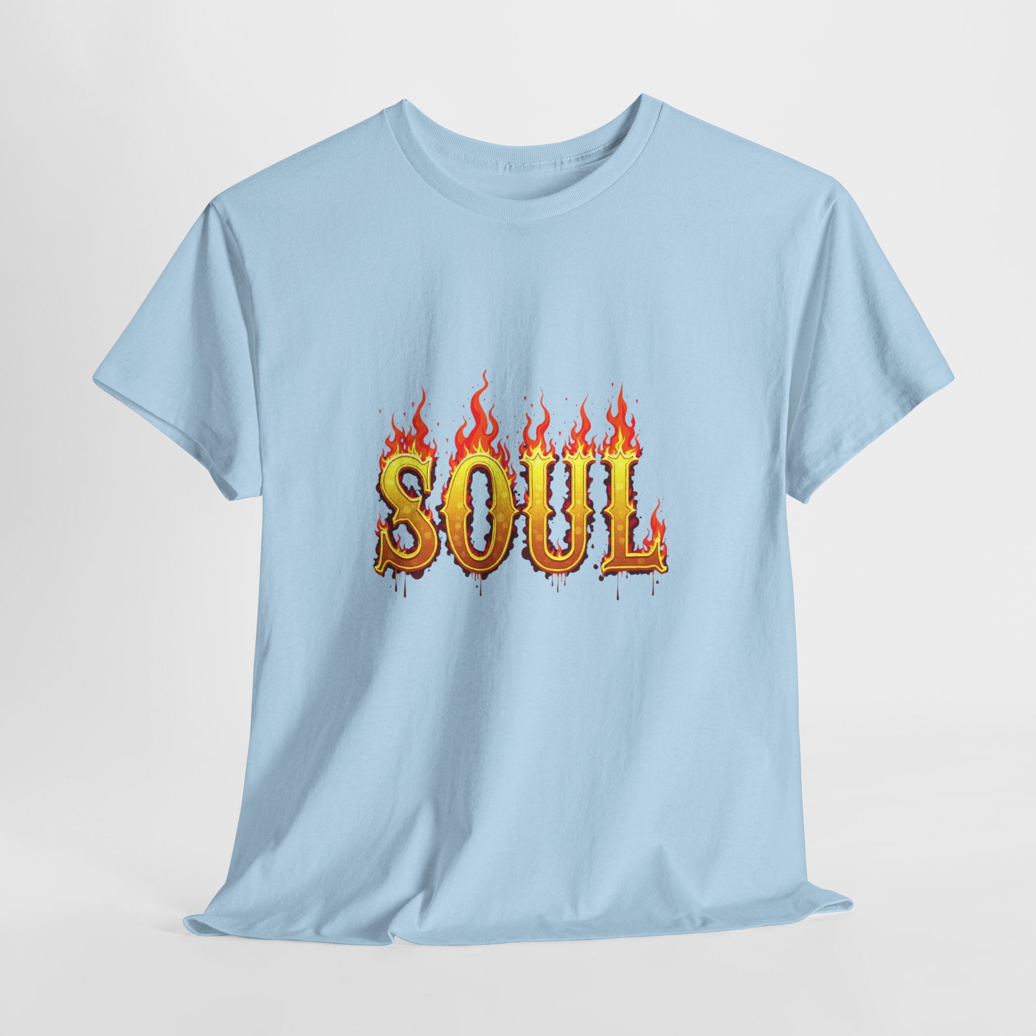 Soul Fire Unisex Heavy Cotton Tee, Graphic Tee, Casual Wear, Streetwear, Gift for Friends, Music Lovers, Summer Style