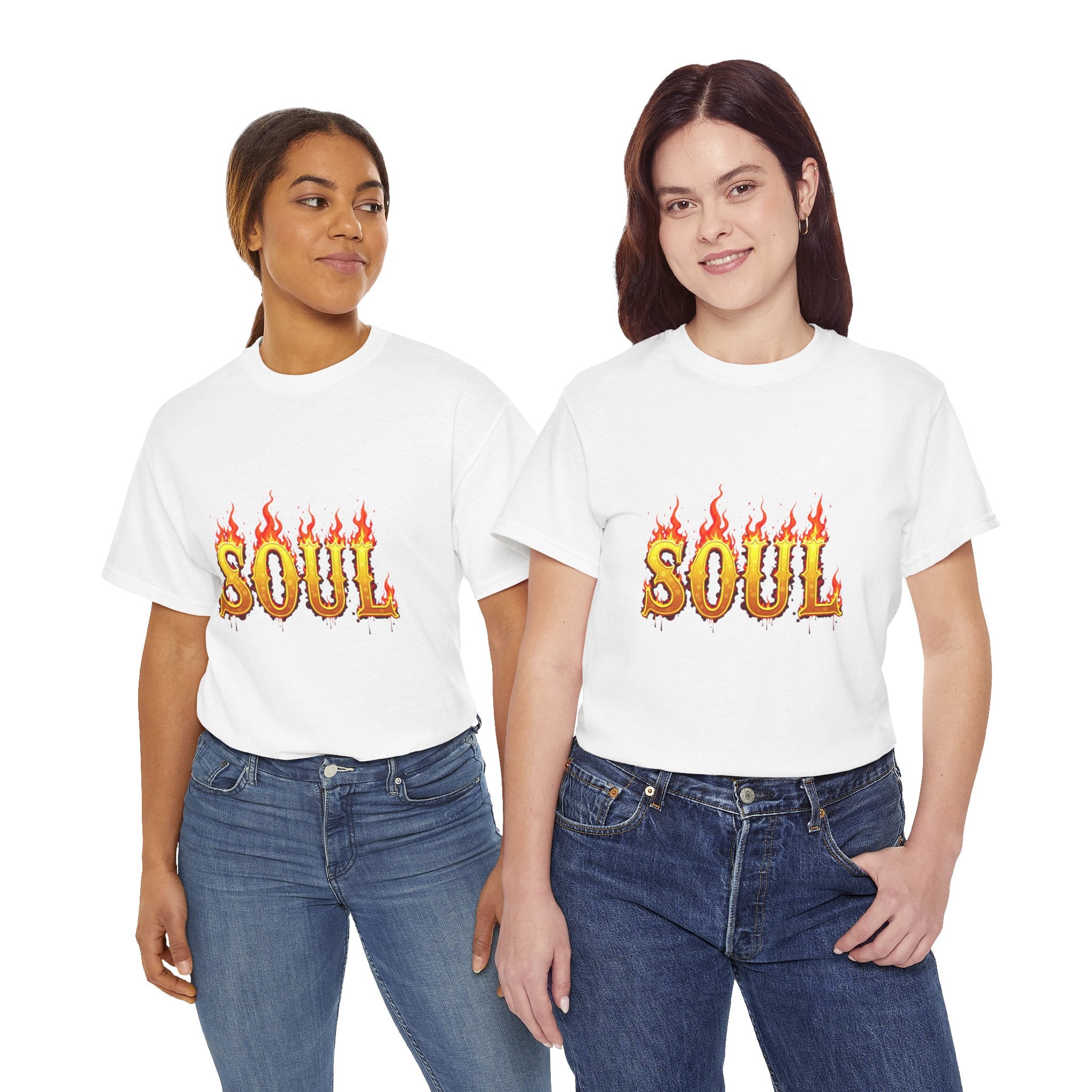 Soul Fire Unisex Heavy Cotton Tee, Graphic Tee, Casual Wear, Streetwear, Gift for Friends, Music Lovers, Summer Style