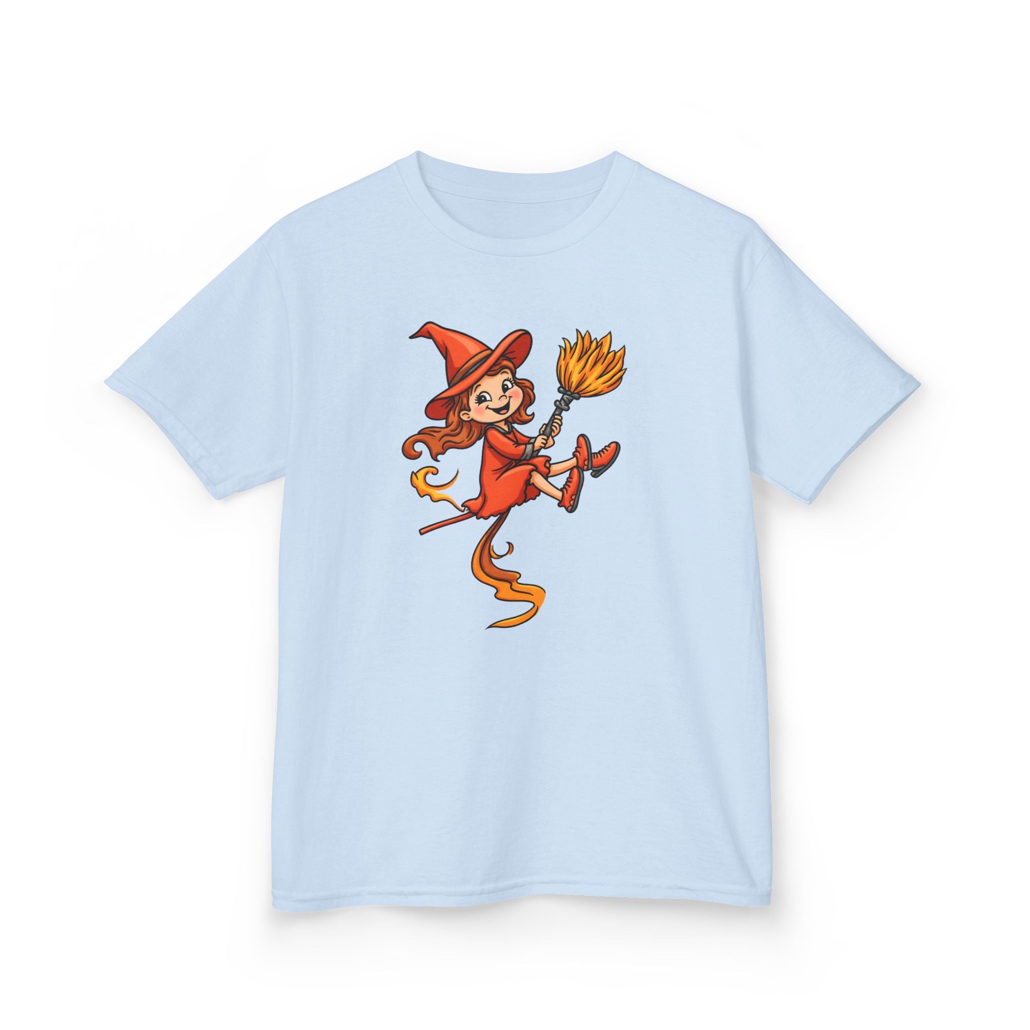 Cute Witch Kids Tee, Halloween T-Shirt for Kids, Fun Witch Design, Creative Gift for Children, Spooky Season Apparel