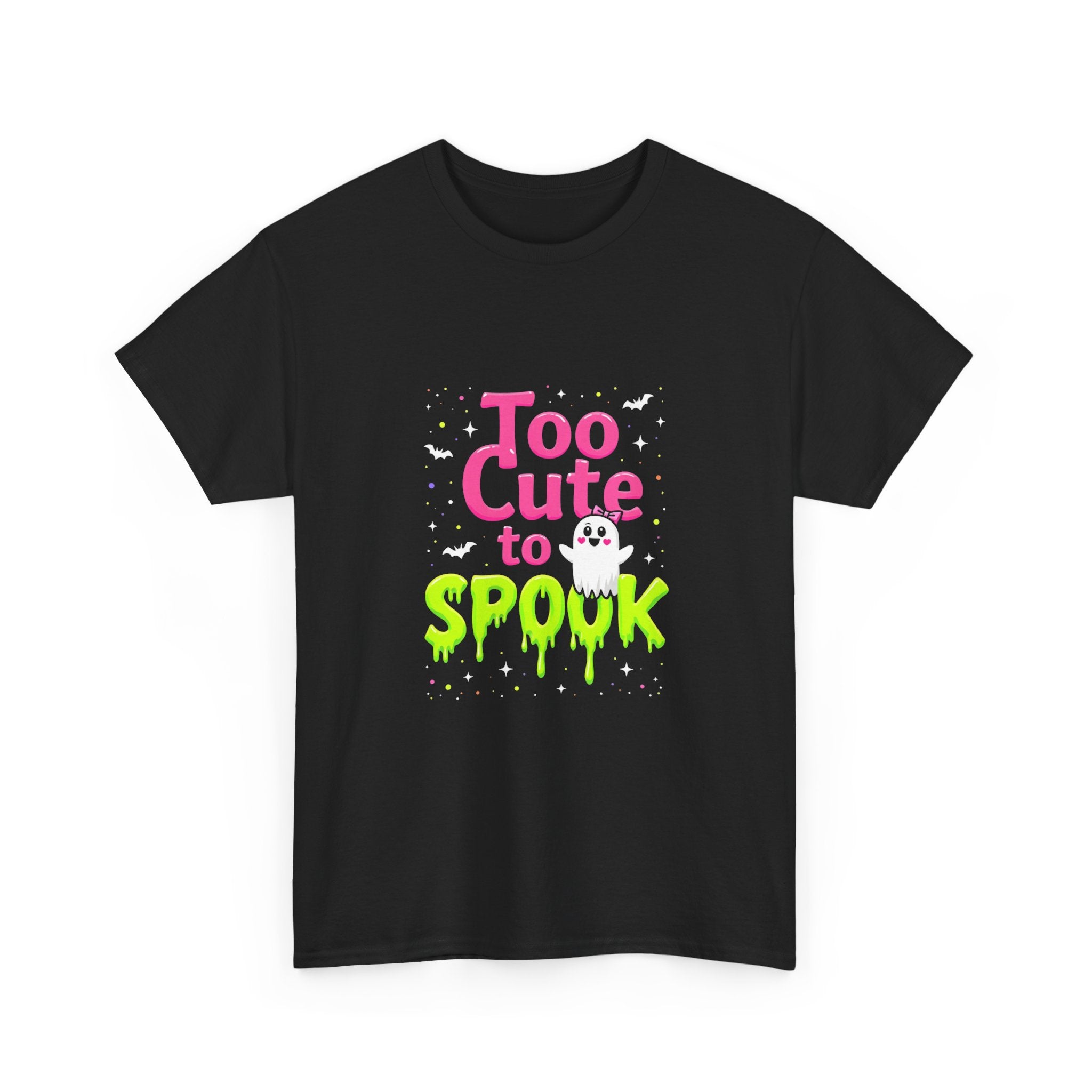 Too Cute to Spook Halloween Tee, Unisex Heavy Cotton Shirt, Spooky Apparel, Cute Ghost T-Shirt, Halloween Costume Top, Fun Halloween Gift