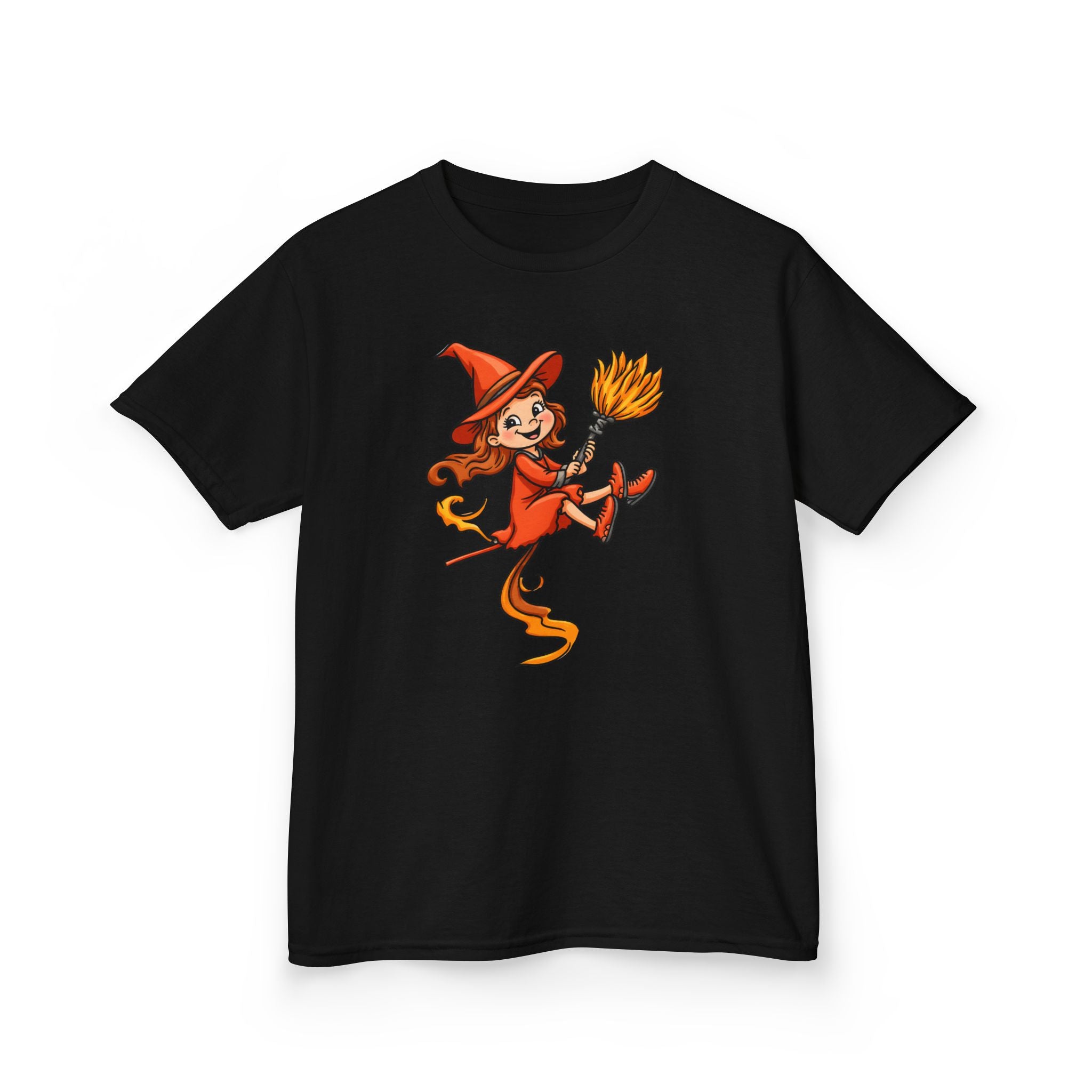 Cute Witch Kids Tee, Halloween T-Shirt for Kids, Fun Witch Design, Creative Gift for Children, Spooky Season Apparel