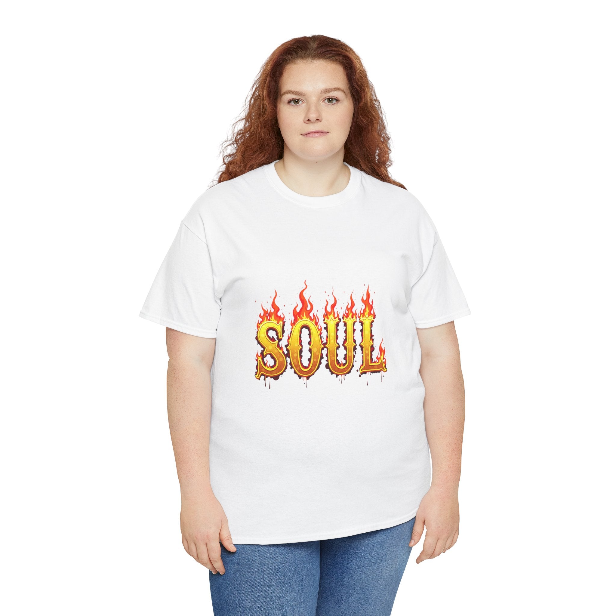 Soul Fire Unisex Heavy Cotton Tee, Graphic Tee, Casual Wear, Streetwear, Gift for Friends, Music Lovers, Summer Style