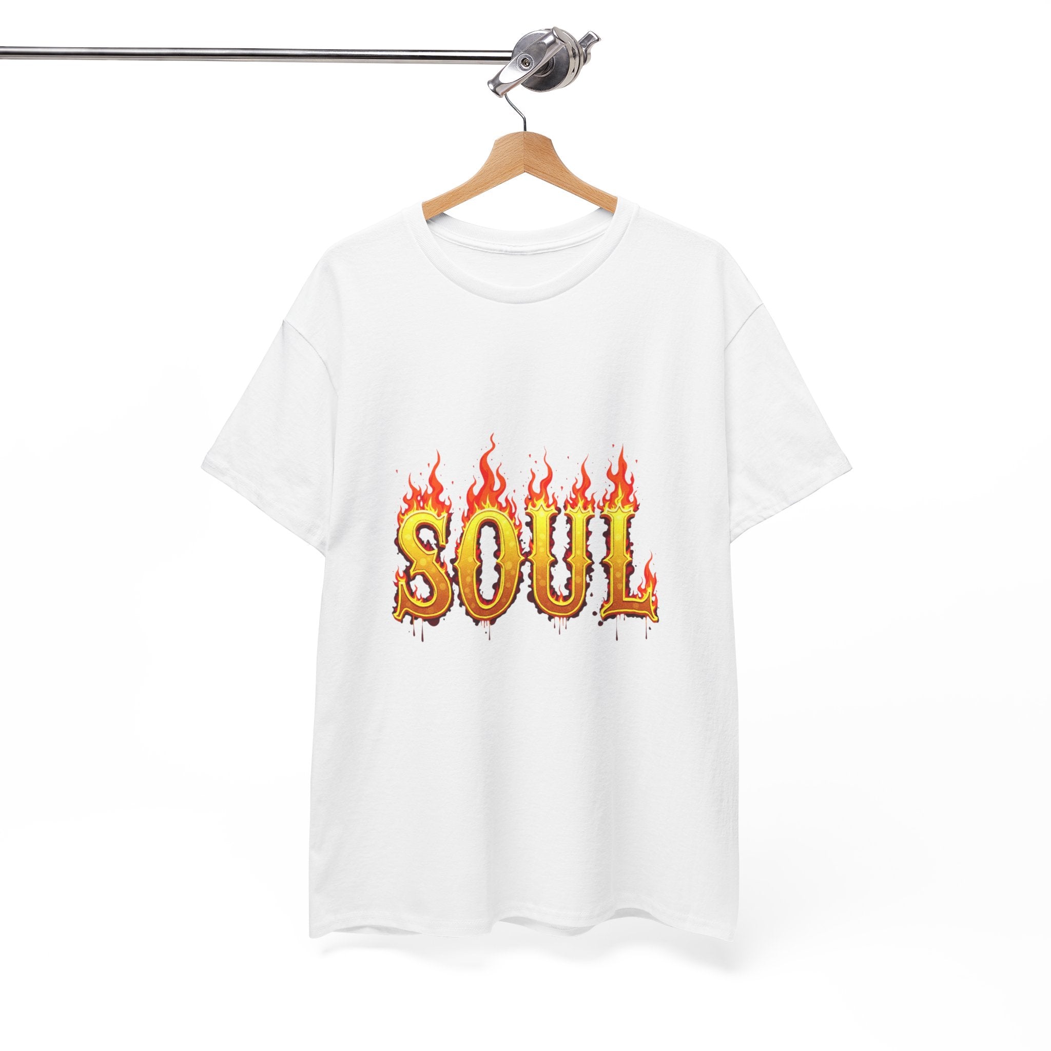Soul Fire Unisex Heavy Cotton Tee, Graphic Tee, Casual Wear, Streetwear, Gift for Friends, Music Lovers, Summer Style