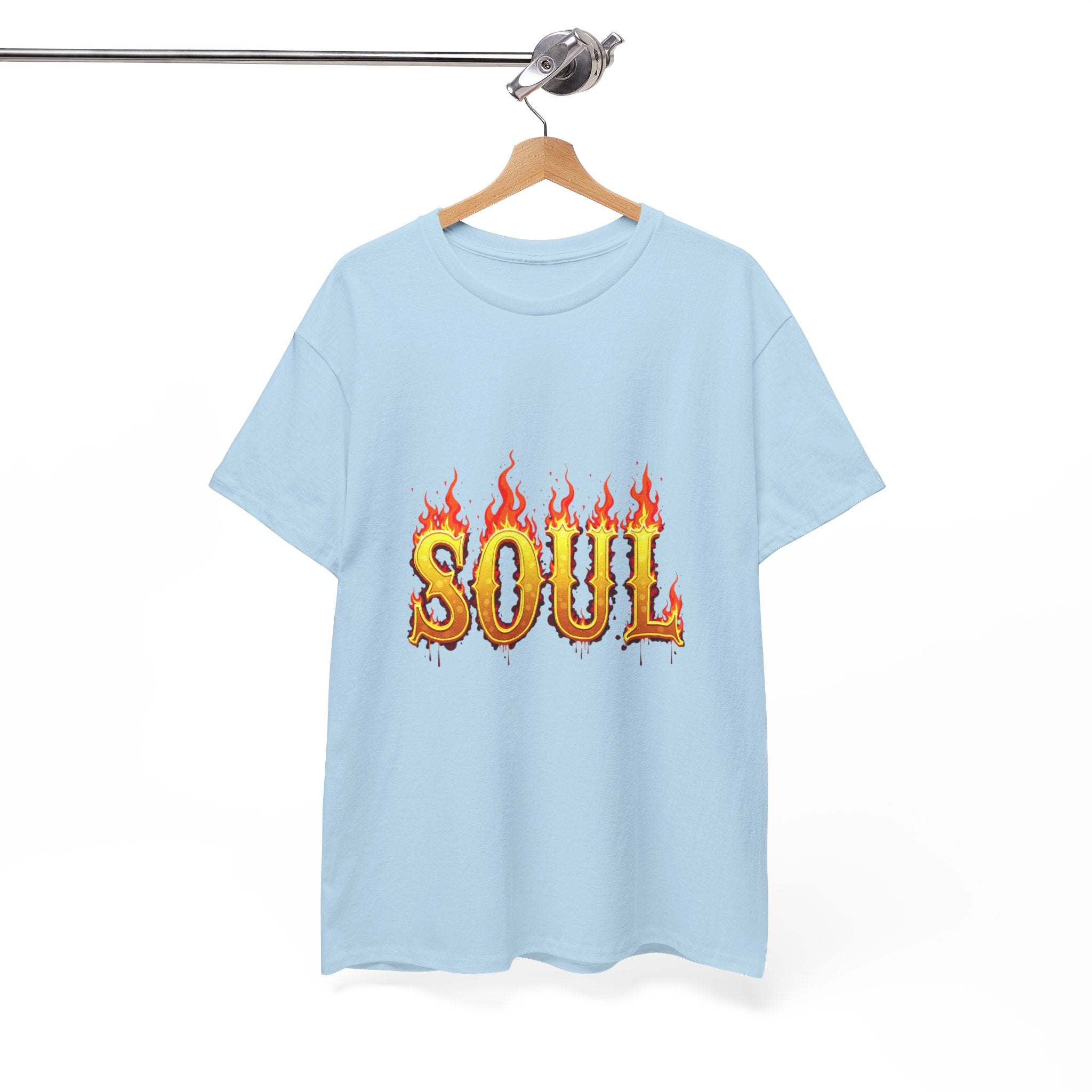 Soul Fire Unisex Heavy Cotton Tee, Graphic Tee, Casual Wear, Streetwear, Gift for Friends, Music Lovers, Summer Style