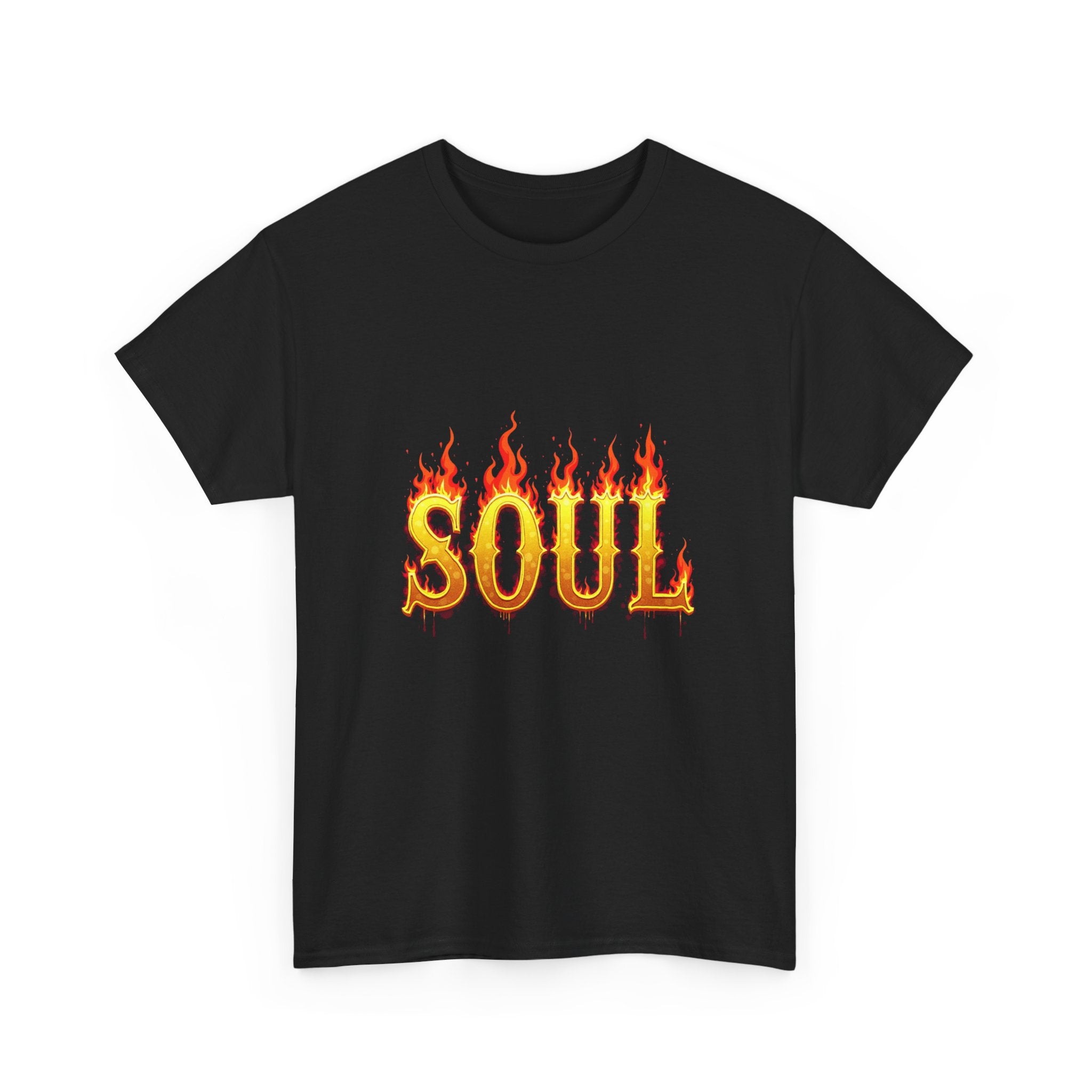 Soul Fire Unisex Heavy Cotton Tee, Graphic Tee, Casual Wear, Streetwear, Gift for Friends, Music Lovers, Summer Style