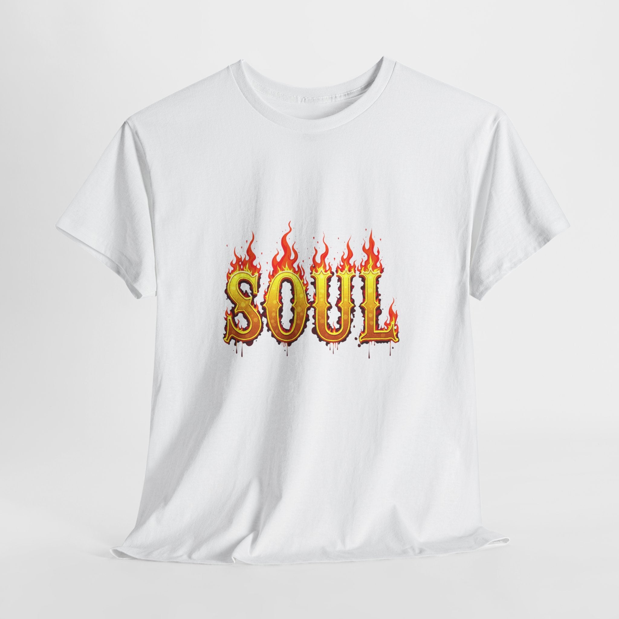 Soul Fire Unisex Heavy Cotton Tee, Graphic Tee, Casual Wear, Streetwear, Gift for Friends, Music Lovers, Summer Style