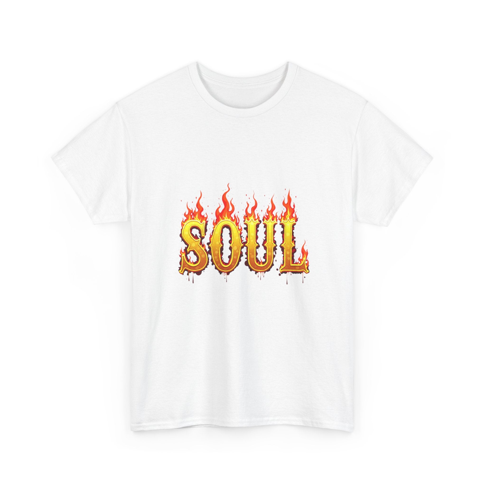 Soul Fire Unisex Heavy Cotton Tee, Graphic Tee, Casual Wear, Streetwear, Gift for Friends, Music Lovers, Summer Style