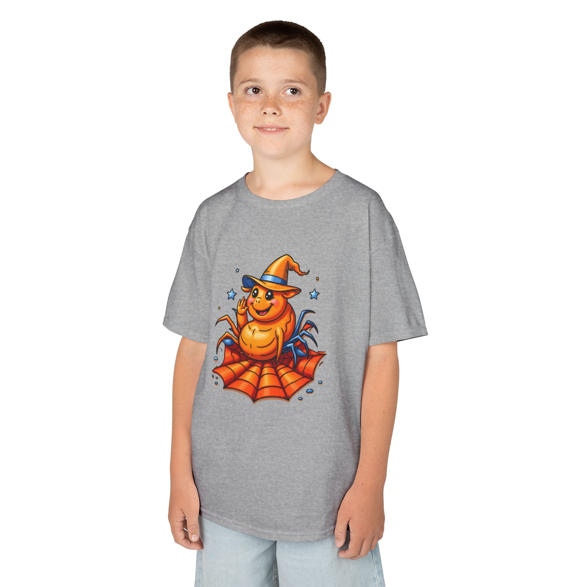 Halloween Spider Kids Tee, Spooky Fun Shirt for Children, Halloween Costume, Halloween Party Gift