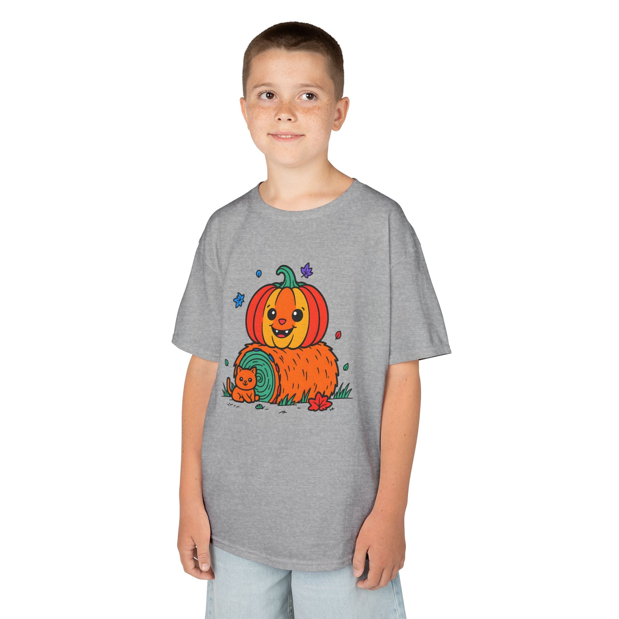 Halloween Kids T-Shirt, Cute Pumpkin Design, Halloween Costume