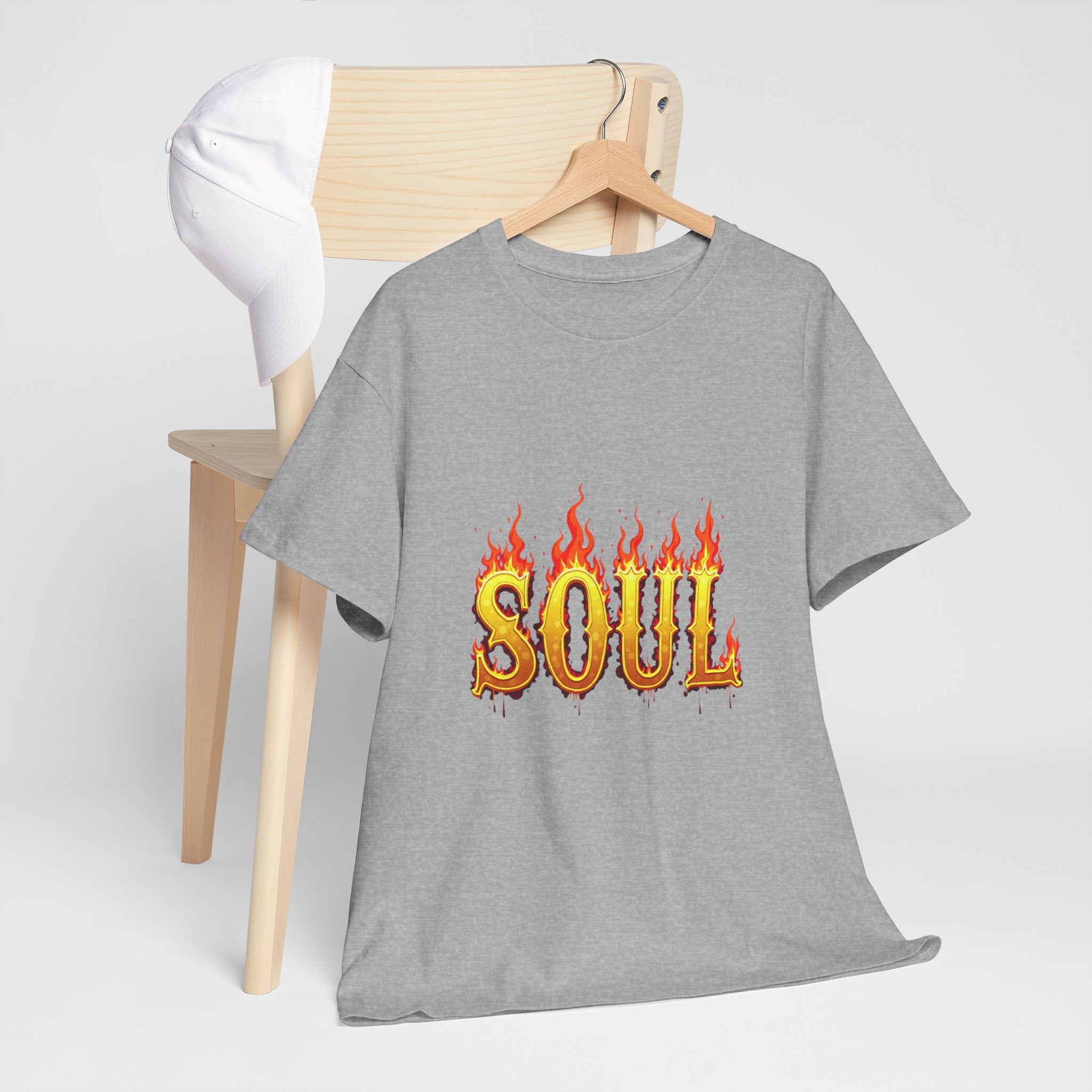 Soul Fire Unisex Heavy Cotton Tee, Graphic Tee, Casual Wear, Streetwear, Gift for Friends, Music Lovers, Summer Style