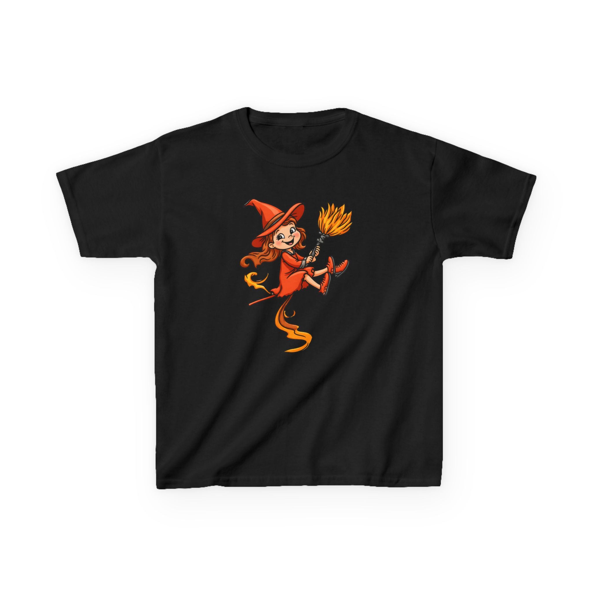 Cute Witch Kids Tee, Halloween T-Shirt for Kids, Fun Witch Design, Creative Gift for Children, Spooky Season Apparel