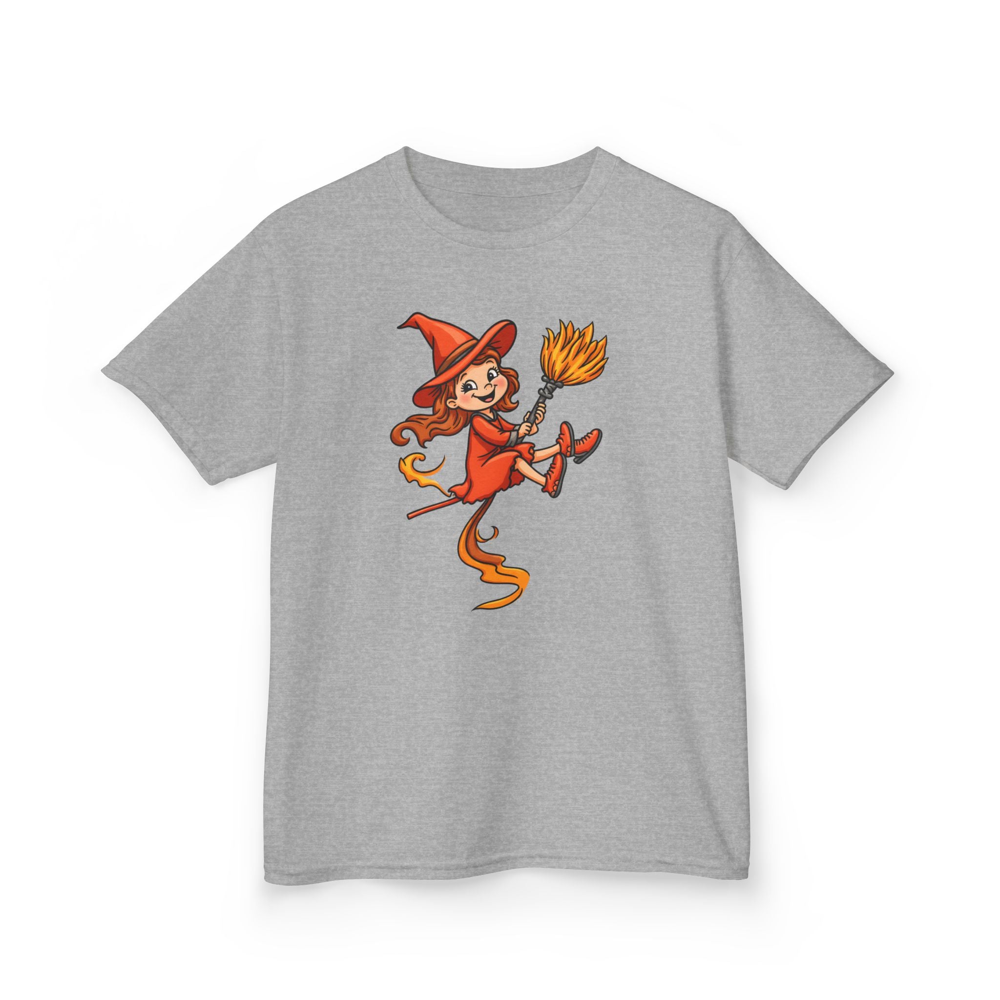 Cute Witch Kids Tee, Halloween T-Shirt for Kids, Fun Witch Design, Creative Gift for Children, Spooky Season Apparel
