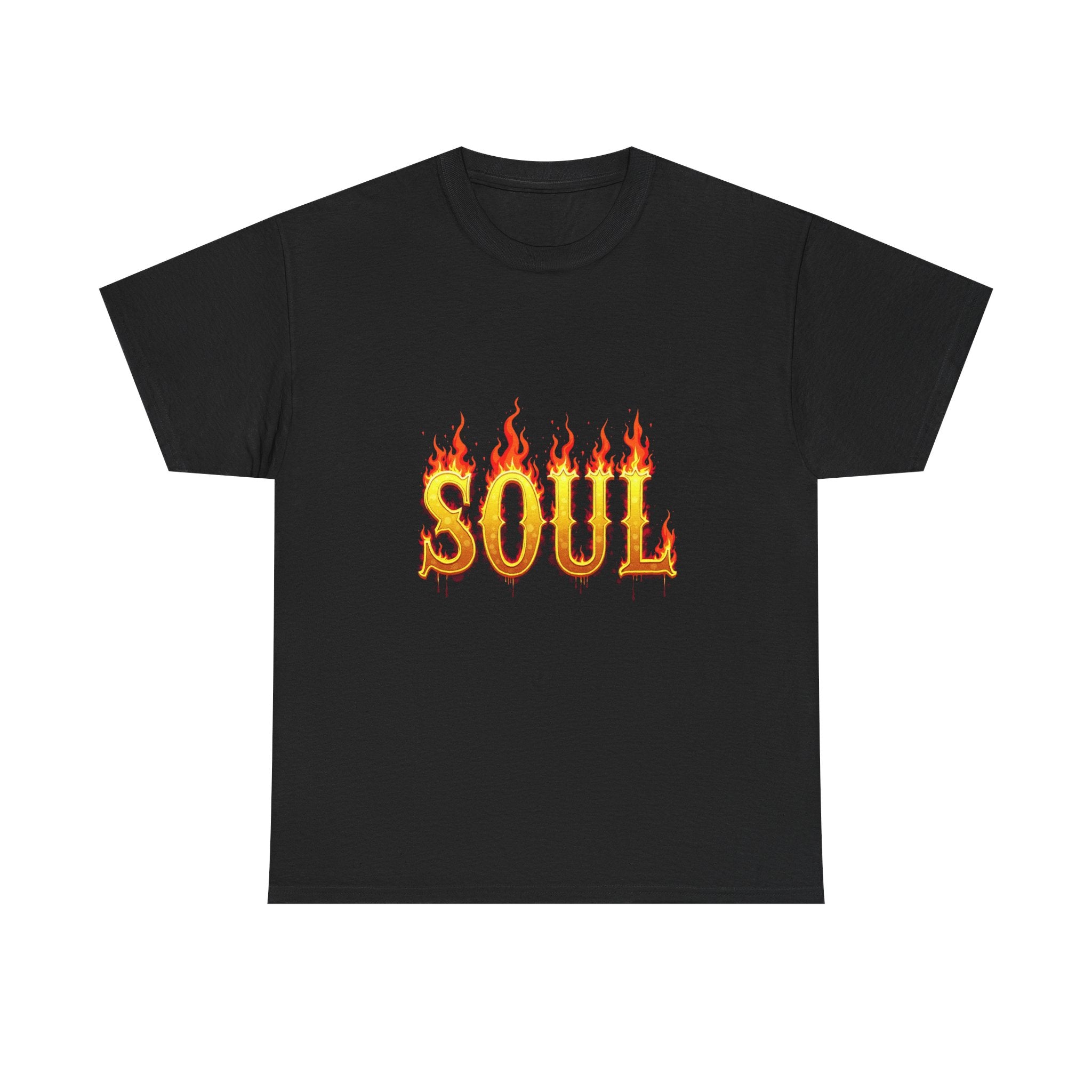 Soul Fire Unisex Heavy Cotton Tee, Graphic Tee, Casual Wear, Streetwear, Gift for Friends, Music Lovers, Summer Style