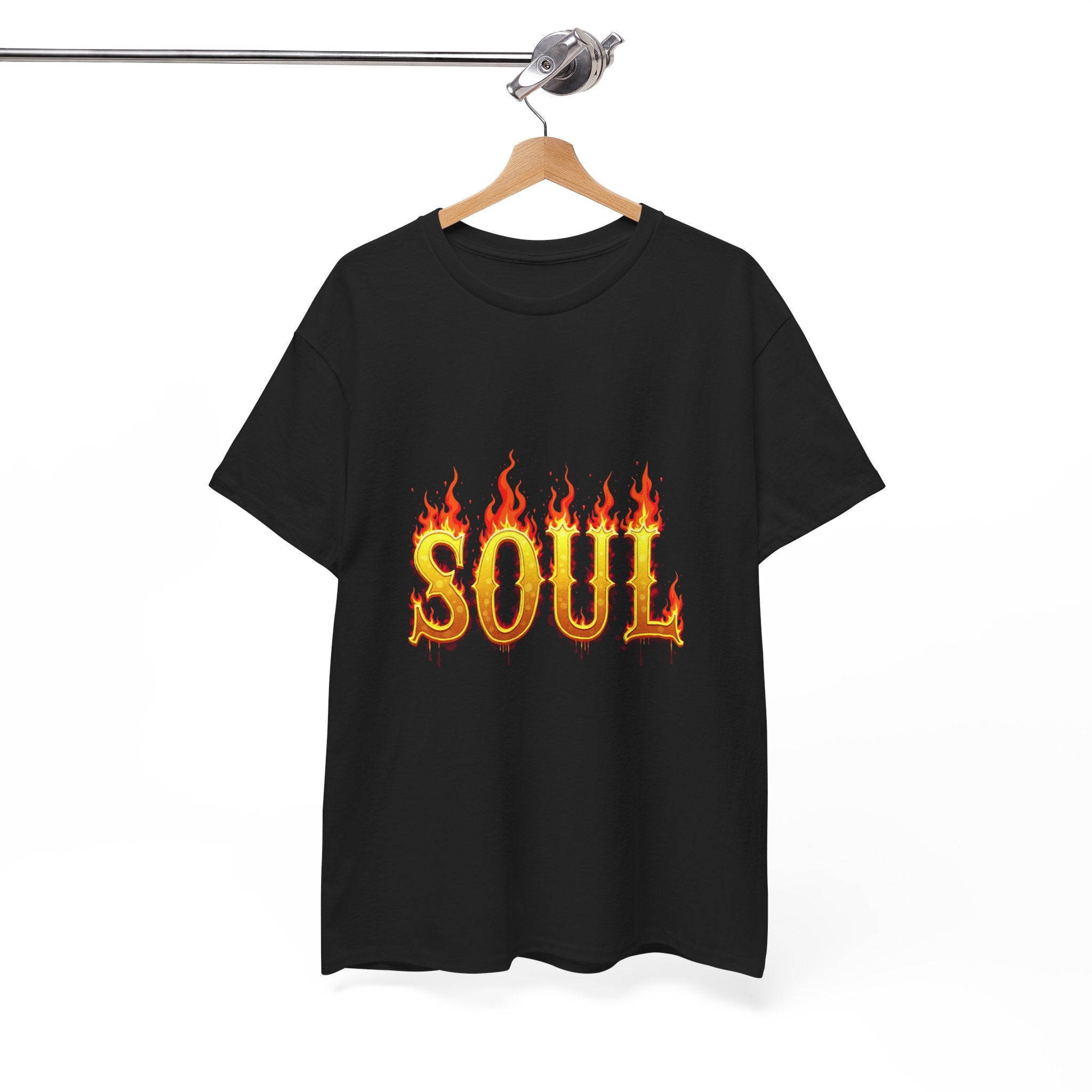 Soul Fire Unisex Heavy Cotton Tee, Graphic Tee, Casual Wear, Streetwear, Gift for Friends, Music Lovers, Summer Style