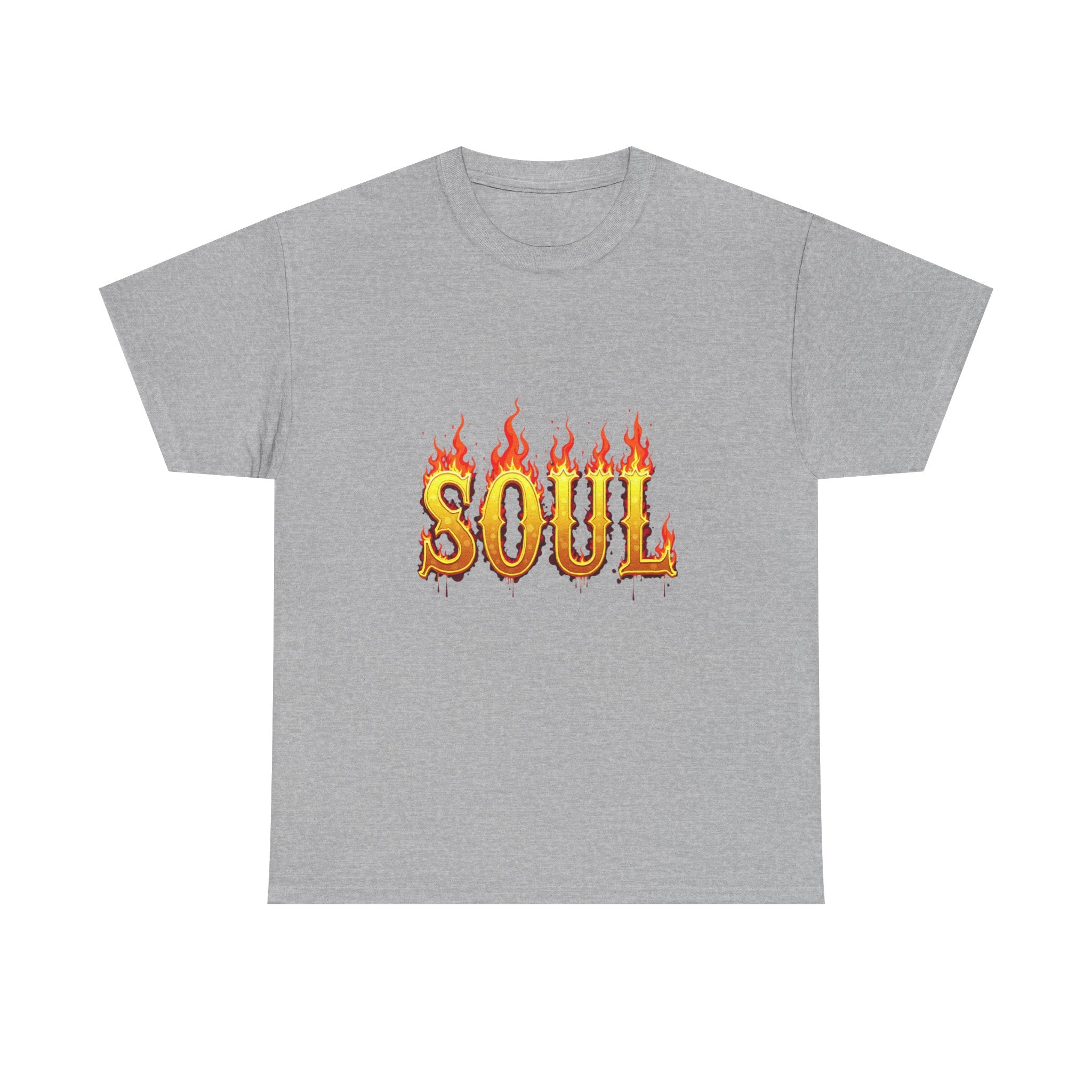 Soul Fire Unisex Heavy Cotton Tee, Graphic Tee, Casual Wear, Streetwear, Gift for Friends, Music Lovers, Summer Style