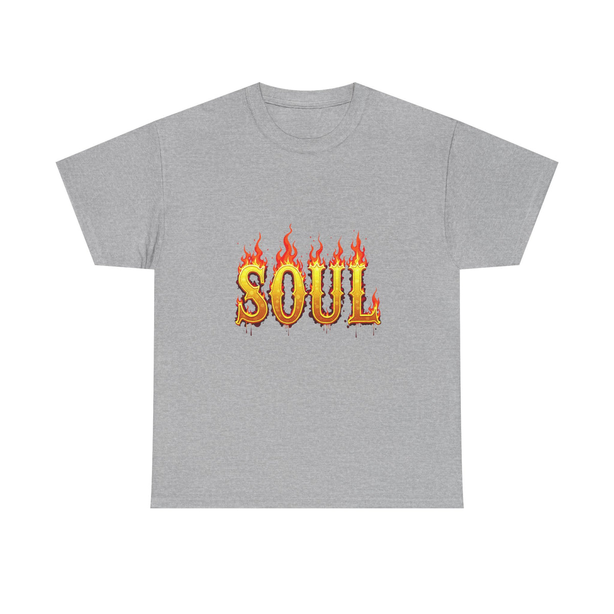 Soul Fire Unisex Heavy Cotton Tee, Graphic Tee, Casual Wear, Streetwear, Gift for Friends, Music Lovers, Summer Style