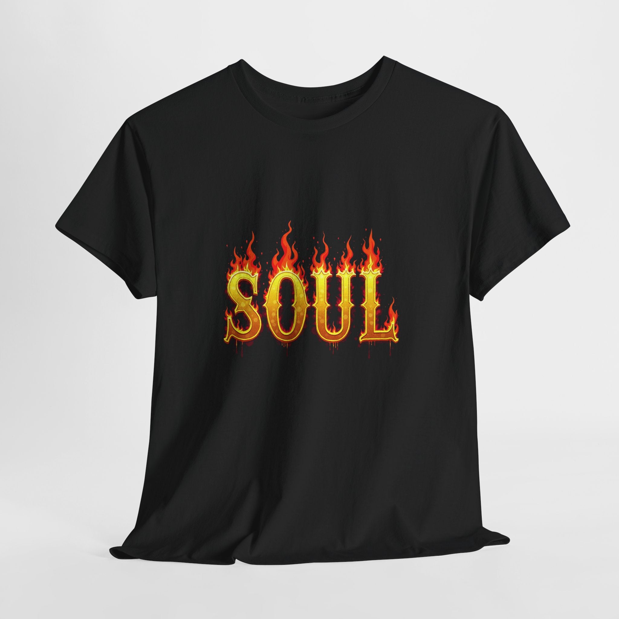 Soul Fire Unisex Heavy Cotton Tee, Graphic Tee, Casual Wear, Streetwear, Gift for Friends, Music Lovers, Summer Style