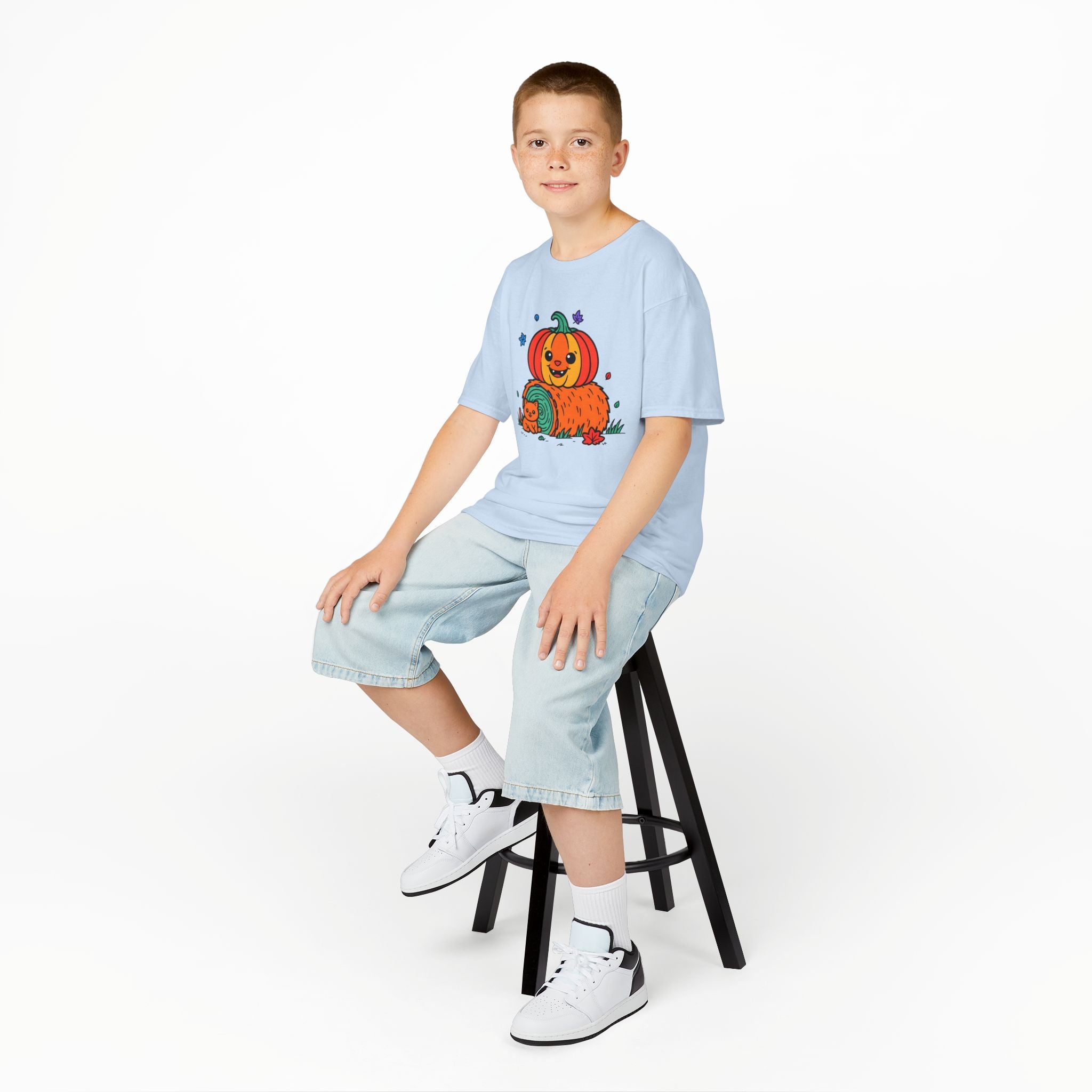 Halloween Kids T-Shirt, Cute Pumpkin Design, Halloween Costume