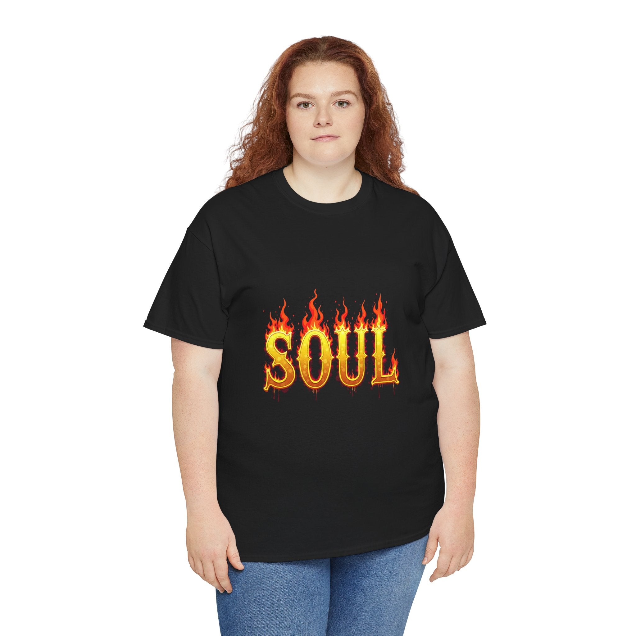 Soul Fire Unisex Heavy Cotton Tee, Graphic Tee, Casual Wear, Streetwear, Gift for Friends, Music Lovers, Summer Style