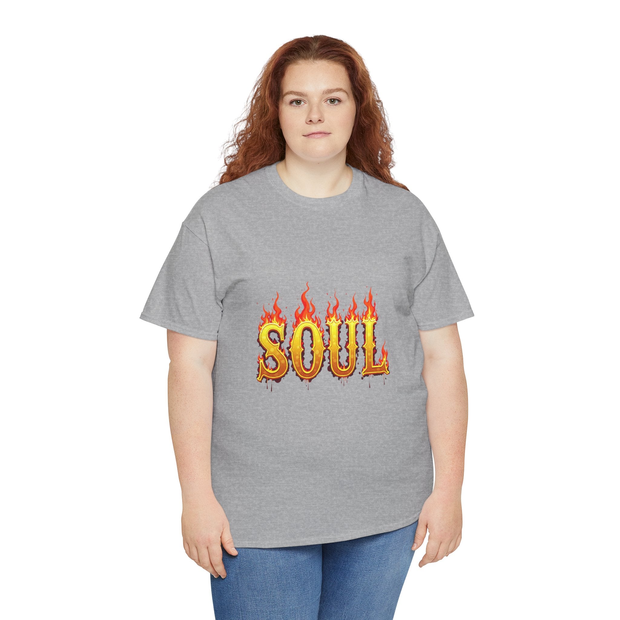 Soul Fire Unisex Heavy Cotton Tee, Graphic Tee, Casual Wear, Streetwear, Gift for Friends, Music Lovers, Summer Style