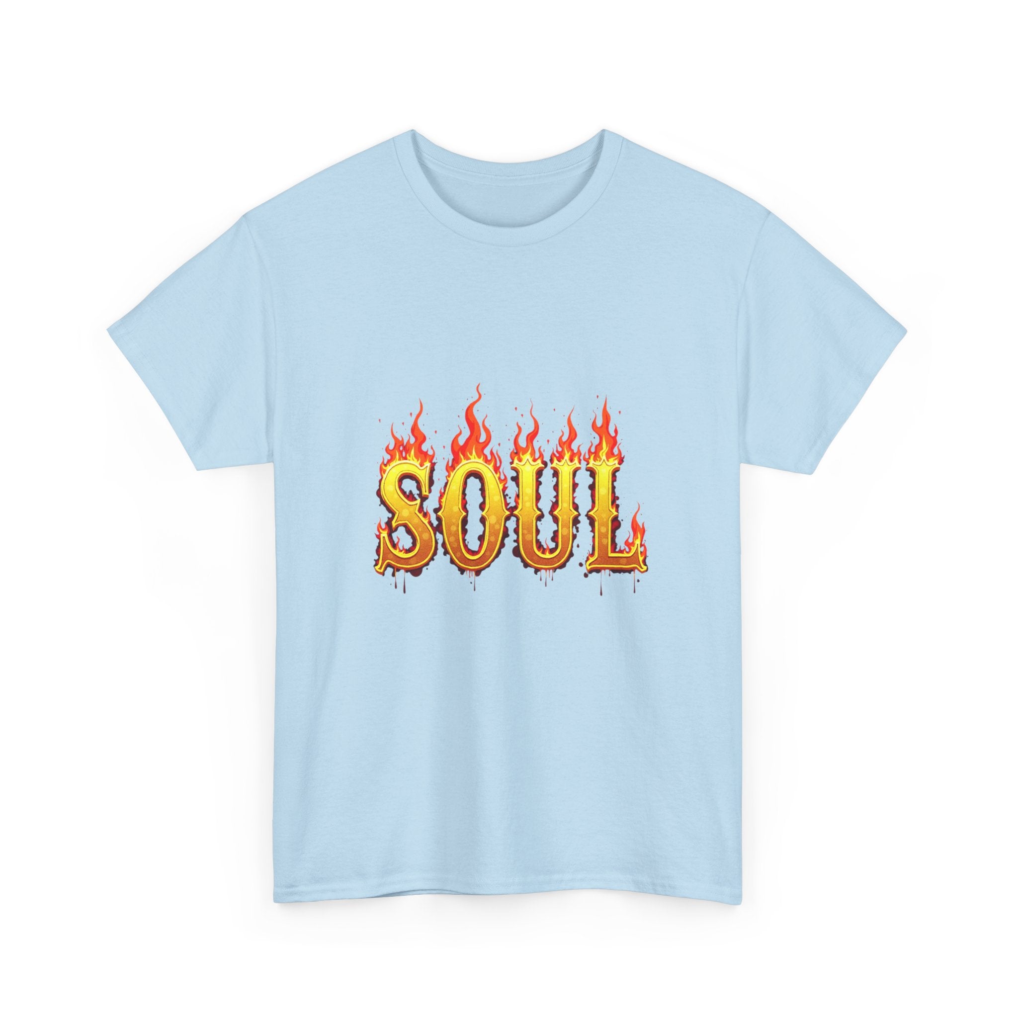 Soul Fire Unisex Heavy Cotton Tee, Graphic Tee, Casual Wear, Streetwear, Gift for Friends, Music Lovers, Summer Style