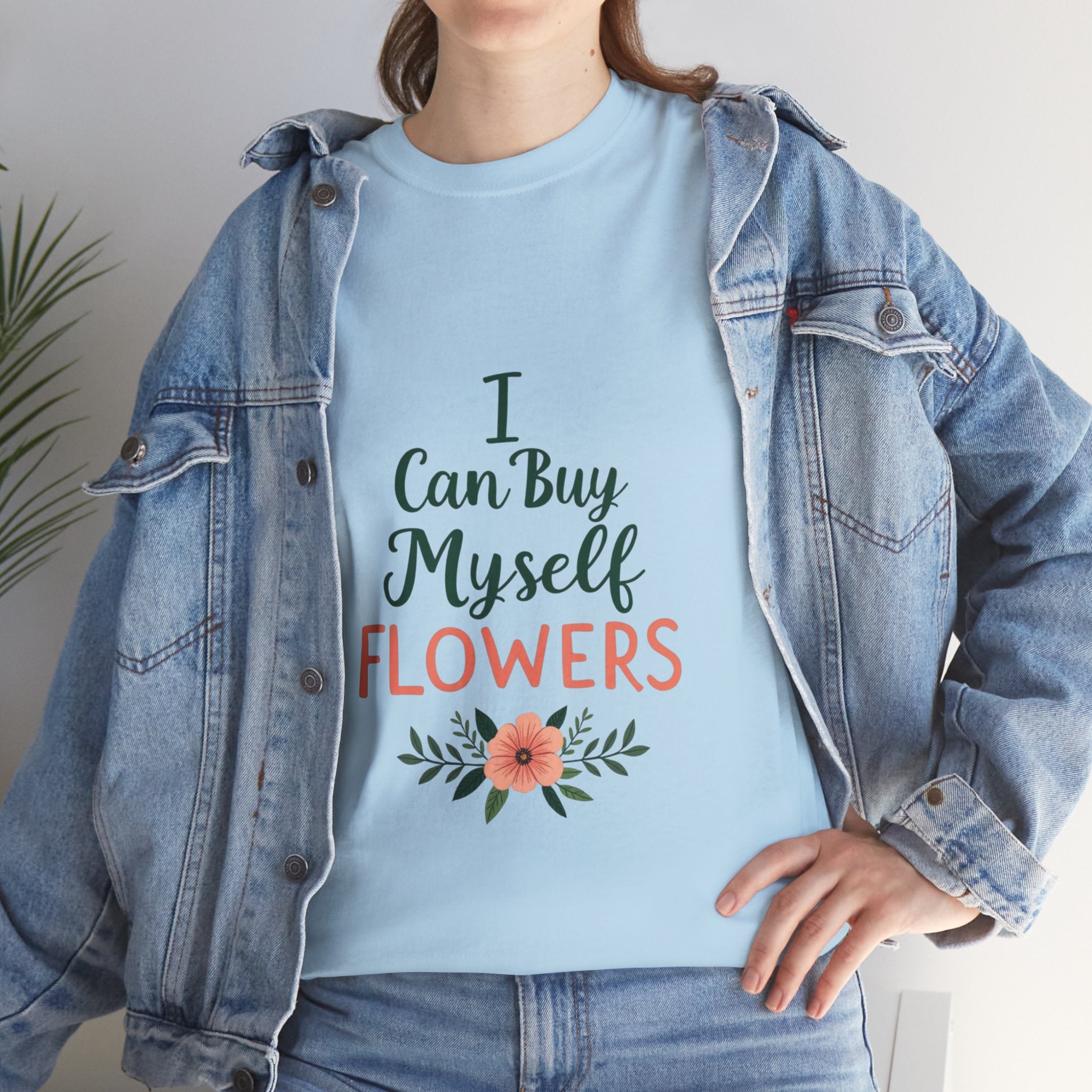 Self-Care Floral Tee, Positive Affirmation Shirt, Gift for Her, Birthday Gift, Mindfulness Apparel, Everyday Comfort Tee