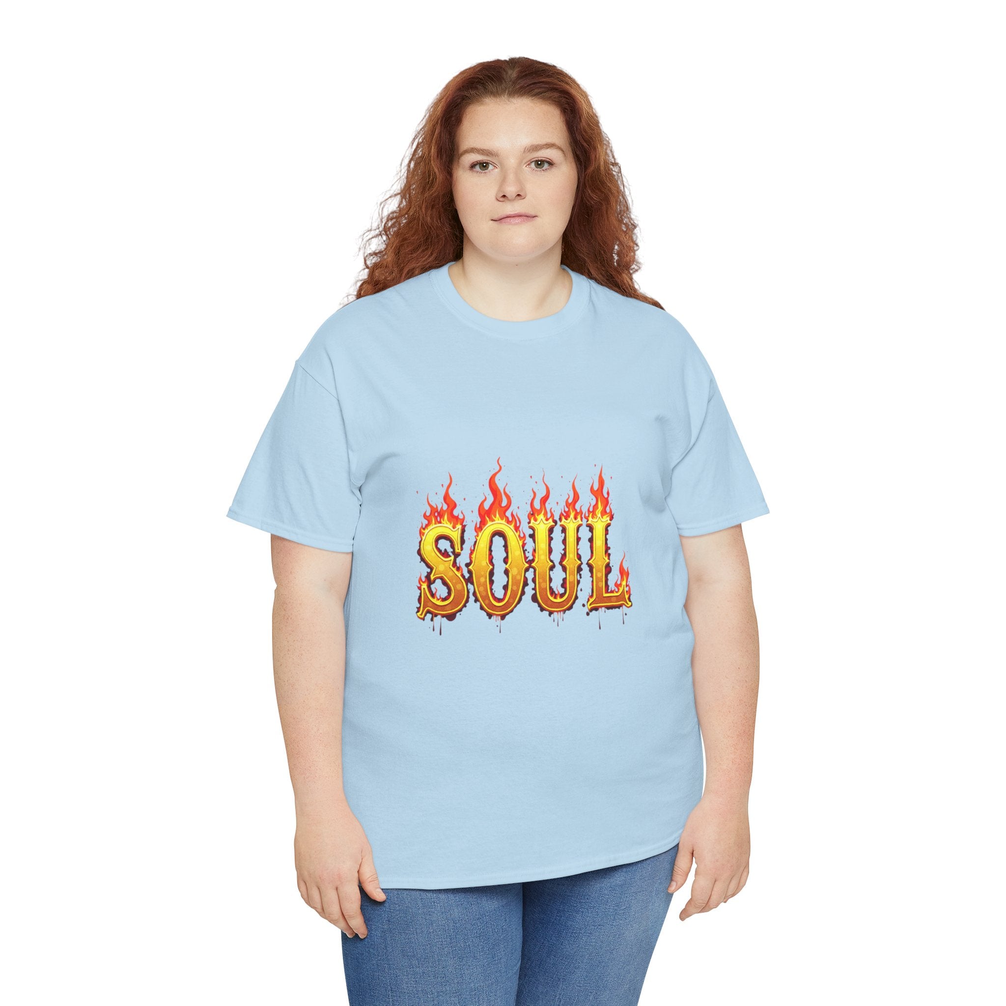 Soul Fire Unisex Heavy Cotton Tee, Graphic Tee, Casual Wear, Streetwear, Gift for Friends, Music Lovers, Summer Style