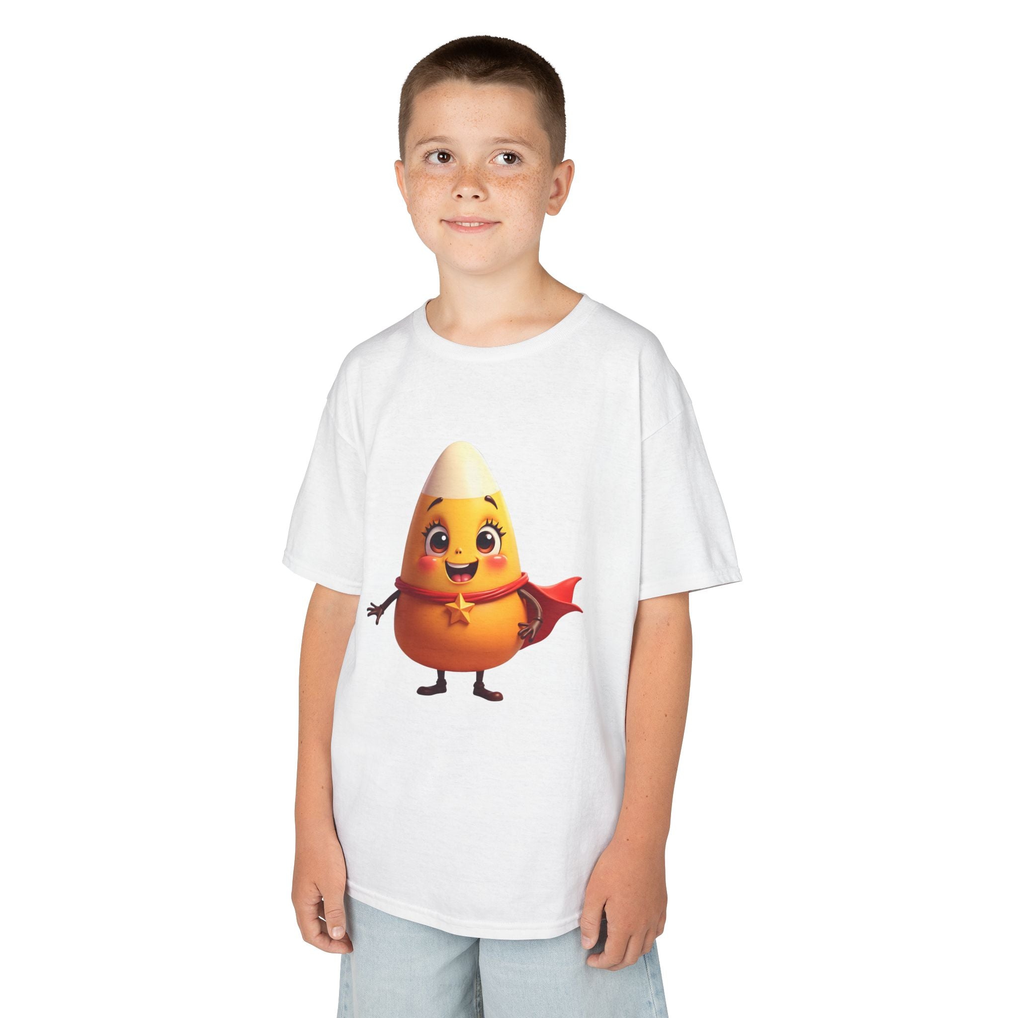 Cute Superhero Candy Corn Kids Tee, Halloween Shirt, Fall Outfit, Trick or Treat Shirt, Kids Costume Top