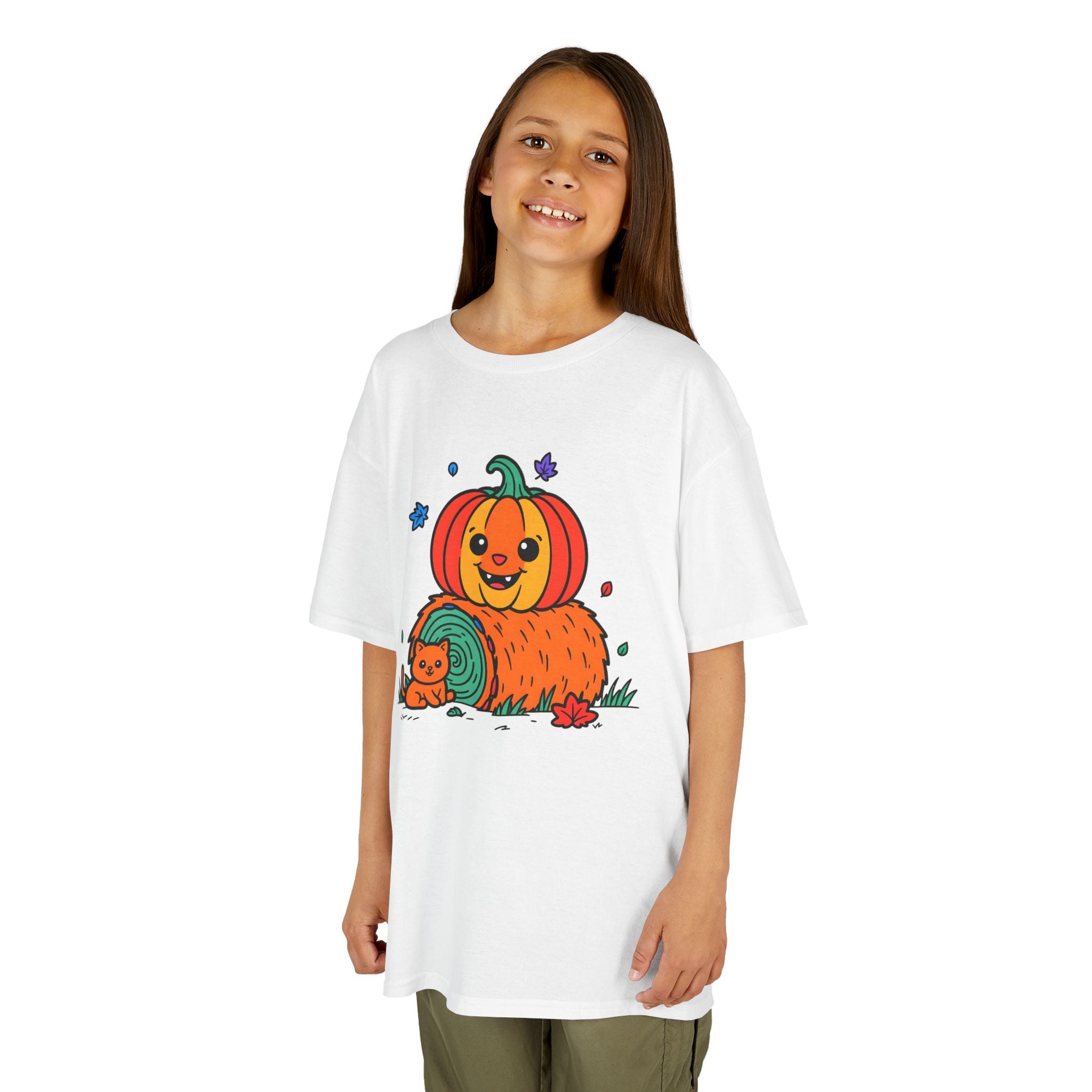 Halloween Kids T-Shirt, Cute Pumpkin Design, Halloween Costume