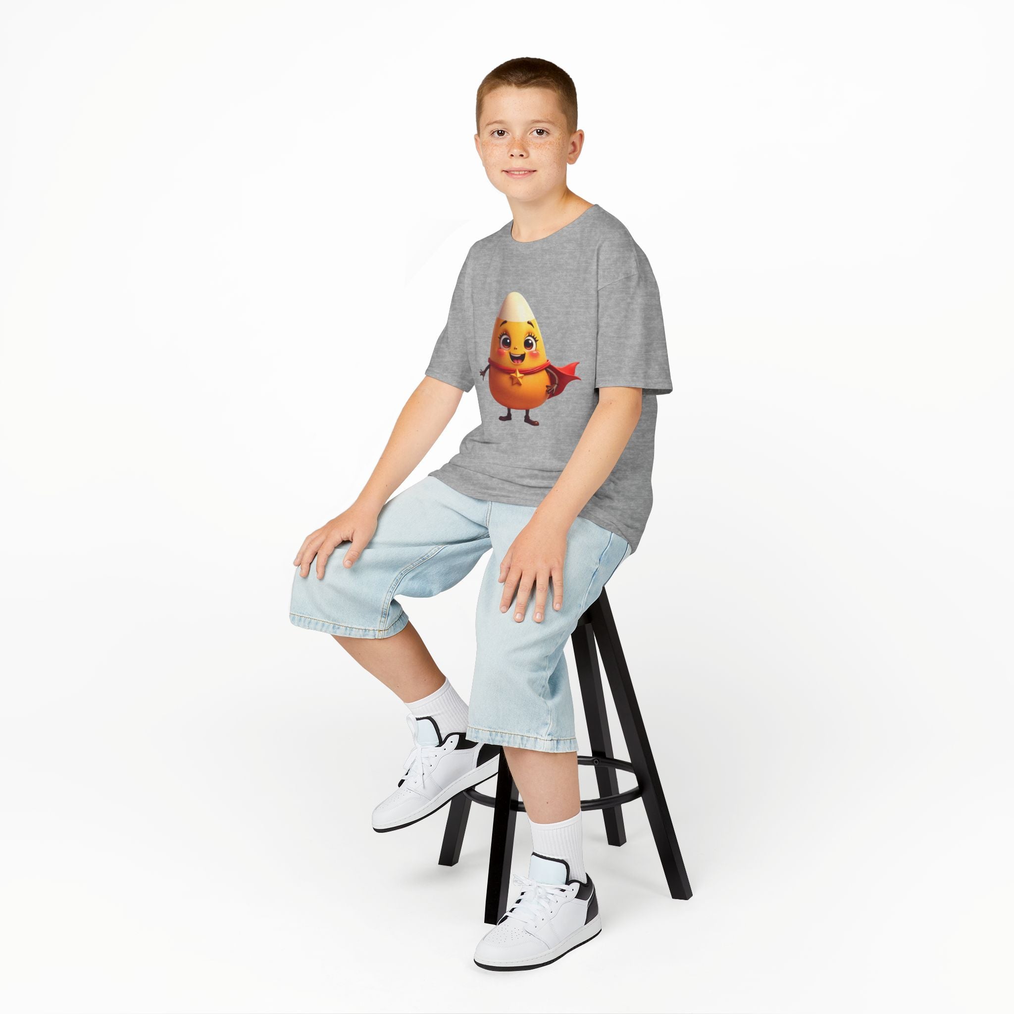 Cute Superhero Candy Corn Kids Tee, Halloween Shirt, Fall Outfit, Trick or Treat Shirt, Kids Costume Top