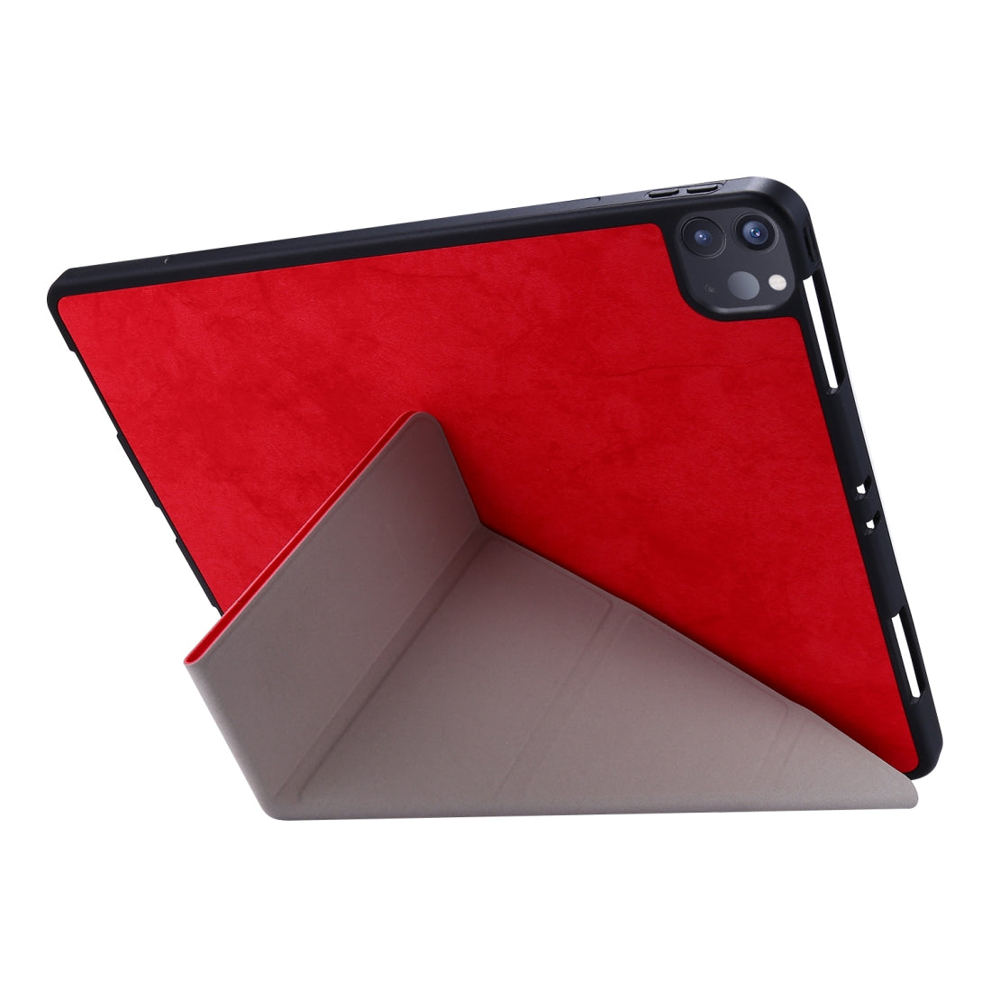 iPad Air 13 2025 / 2024 Case Marble Style Cloth Texture - Red