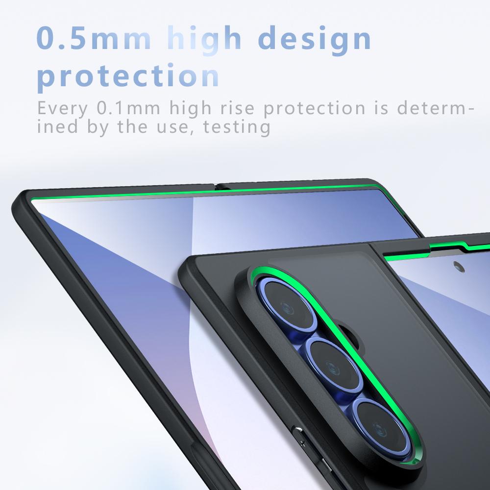 Samsung Galaxy Z Fold7 Armor PC Hybrid TPU Case - Transparent