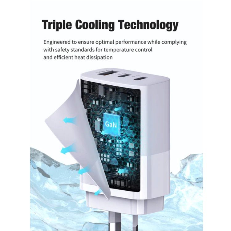 USB Wall Charger Fast Charge 65W PD for MacBook, Surface, Mobile Phones