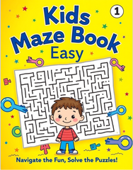 Maze Book (PDF) 50 Pages Including Solution Printable Book Easy Level - 1