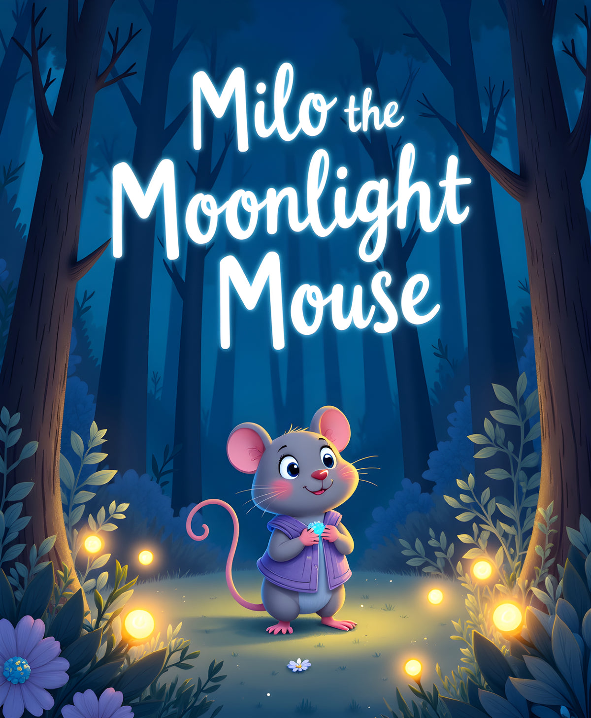 Kids Bedtime Story PDF | Preschool Fairy Tale Book | Milo the Moonlight Mouse | Digital Download