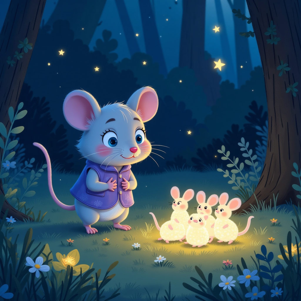 Kids Bedtime Story PDF | Preschool Fairy Tale Book | Milo the Moonlight Mouse | Digital Download