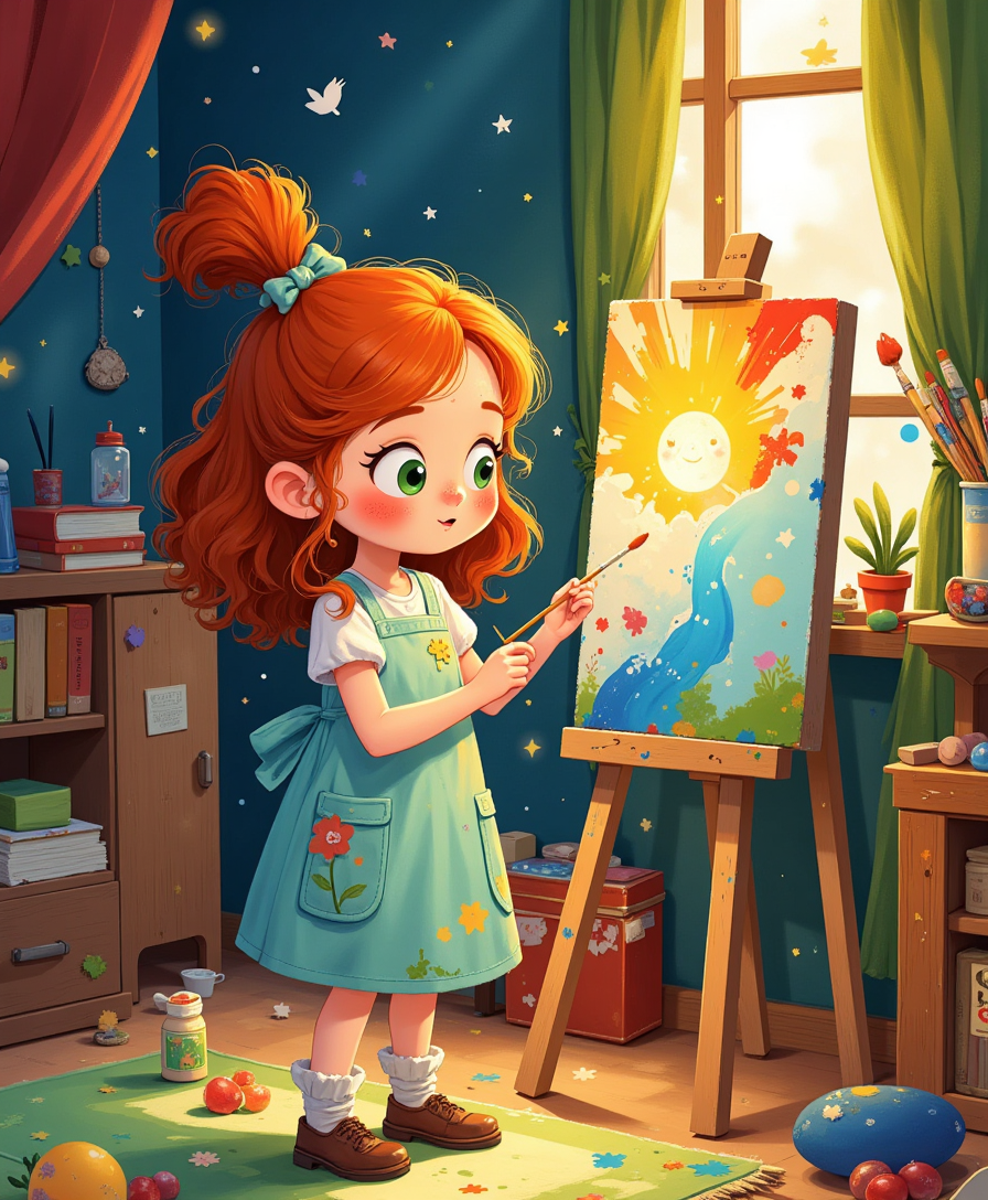 The Girl Who Painted Rainbows | Kids Story PDF | Joyful Story for Ages 3-8 | 25 Pages Art + 25 Pages Text | Instant Digital Download eBook