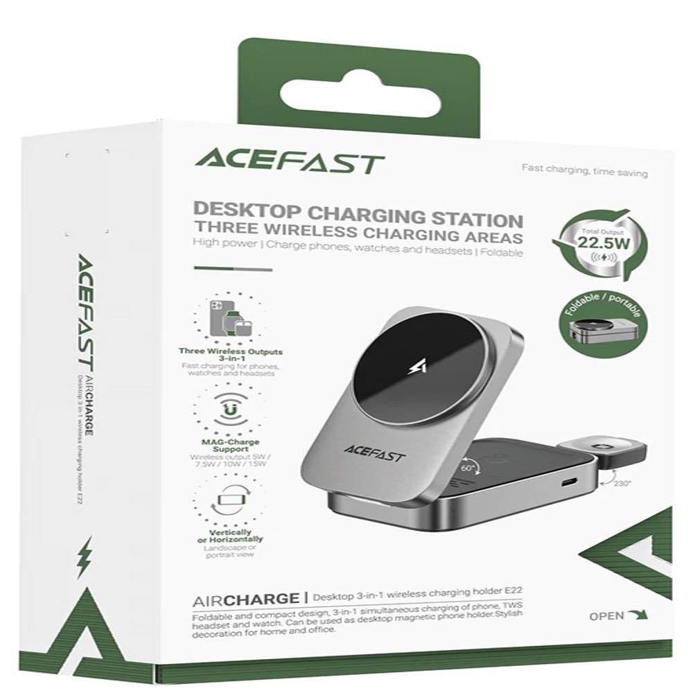 Acefast 22.5W 3-in-1 MagSafe Wireless Charger - The Ultimate Travel Companion