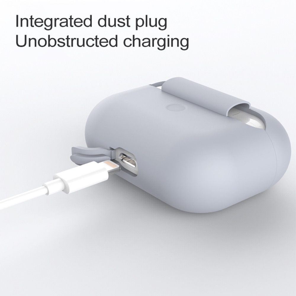 AirPods Pro Case Silicone with Lanyard Hole & Carabiner Pink