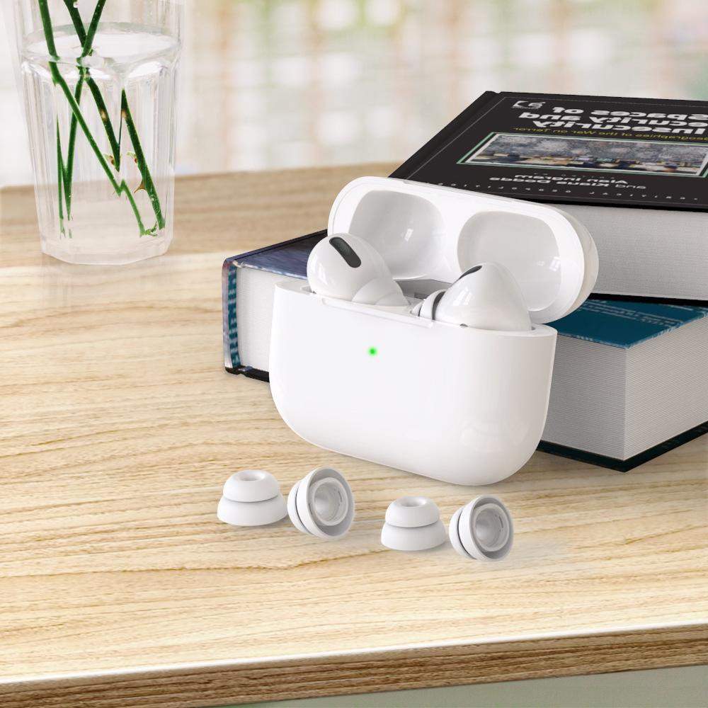 AirPods Pro / Pro 2 AhaStyle Silicone Eartips (White, S+M+L) - Secure & Comfortable
