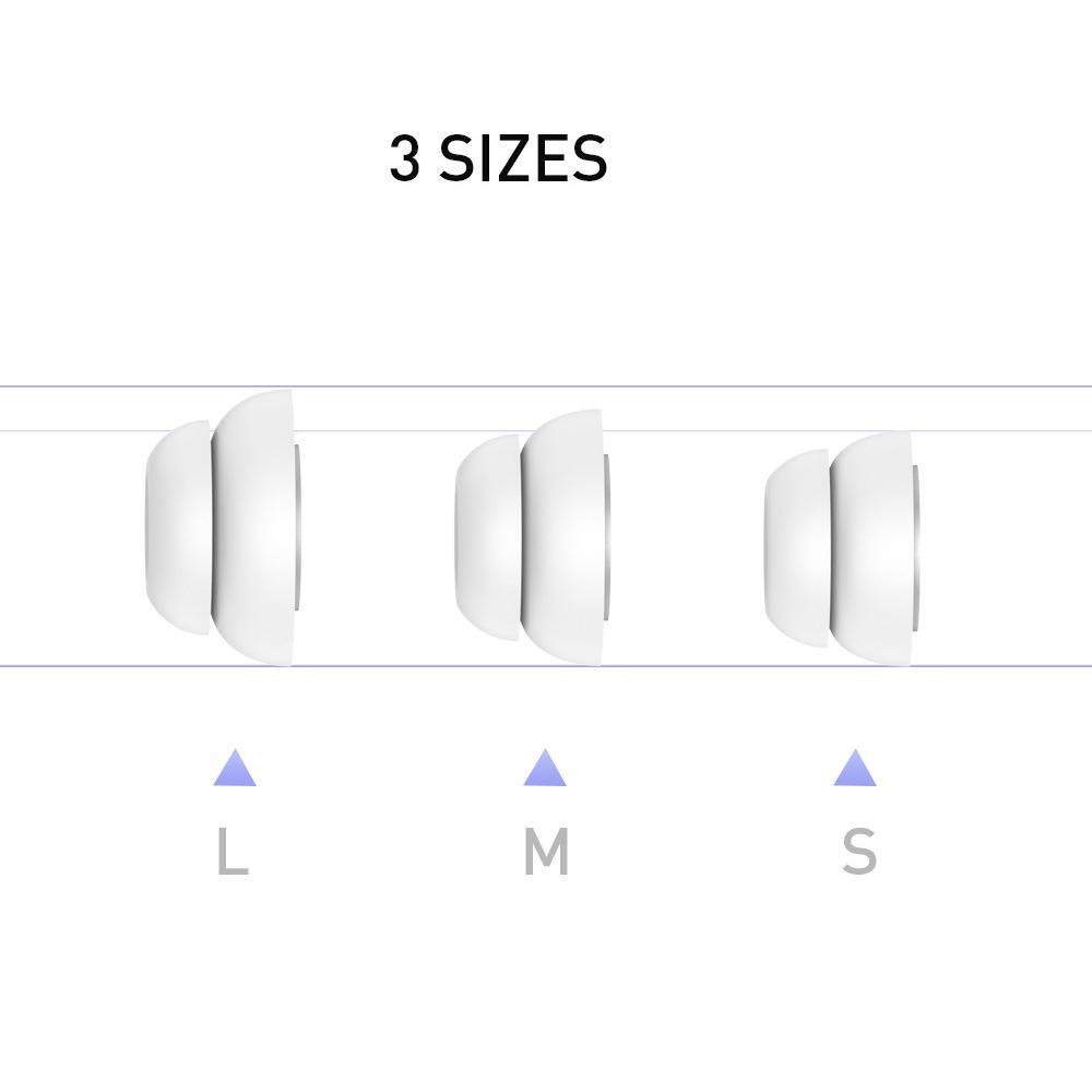 AirPods Pro / Pro 2 AhaStyle Silicone Eartips (White, S+M+L) - Secure & Comfortable