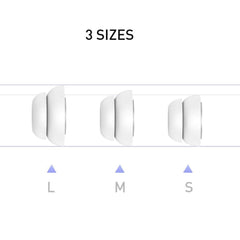 AirPods Pro / Pro 2 AhaStyle Silicone Eartips (White, S+M+L) - Secure & Comfortable
